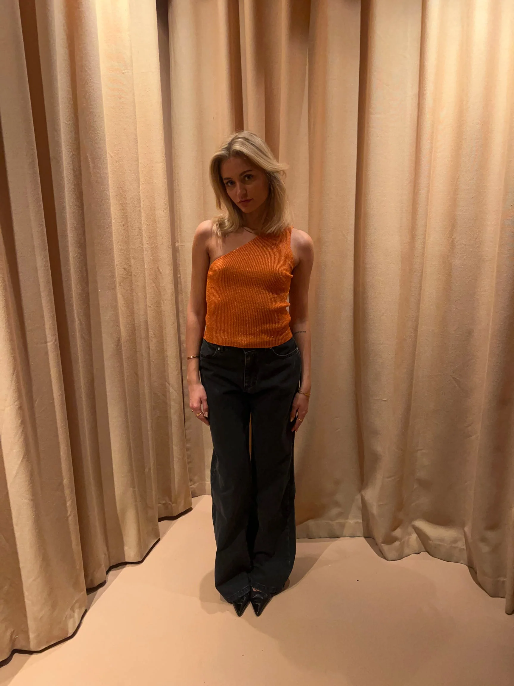 Cathie one shoulder top - Orange 12 Cathie one shoulder top - Orange