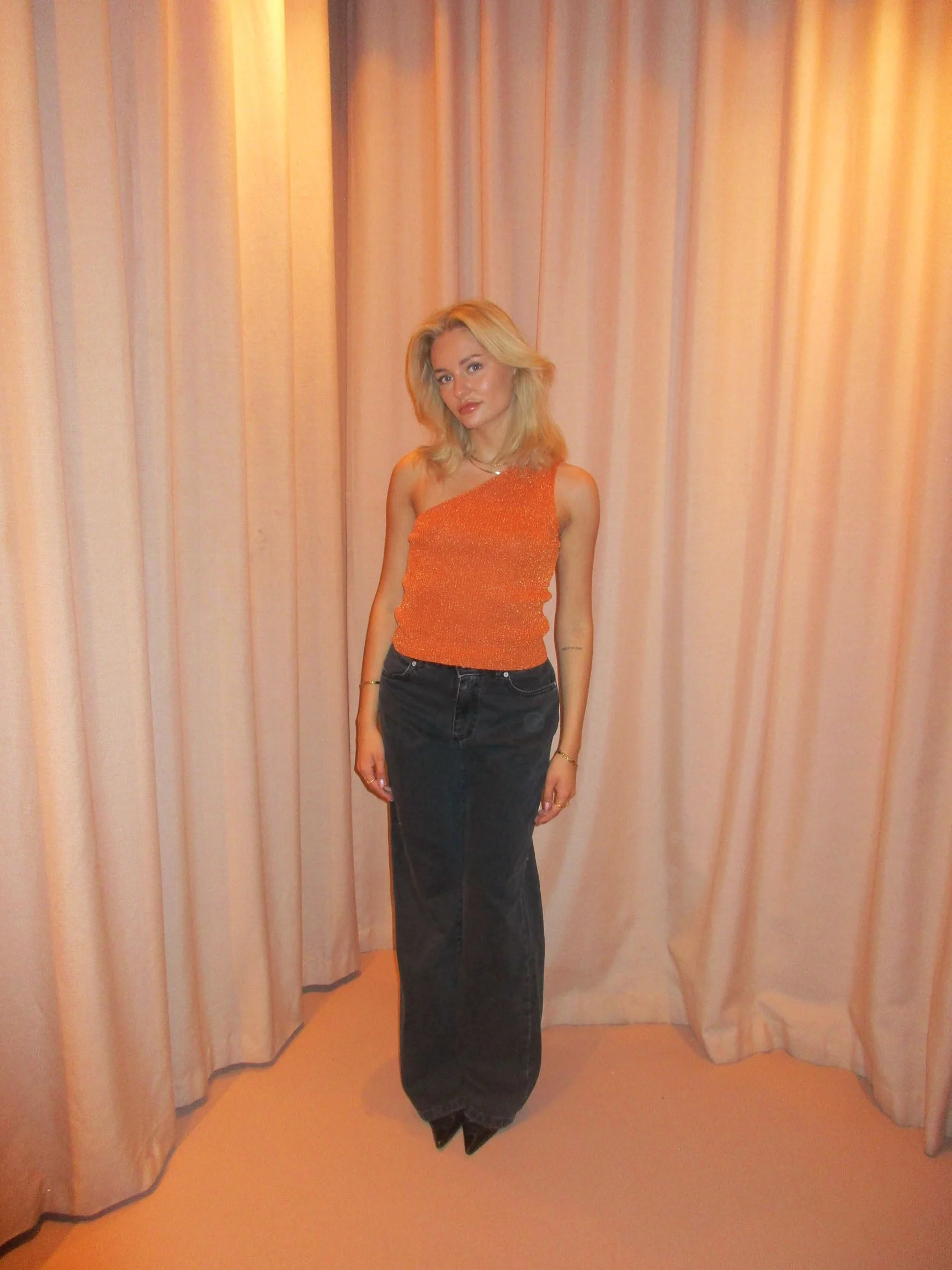 Cathie one shoulder top - Orange 5 Cathie one shoulder top - Orange