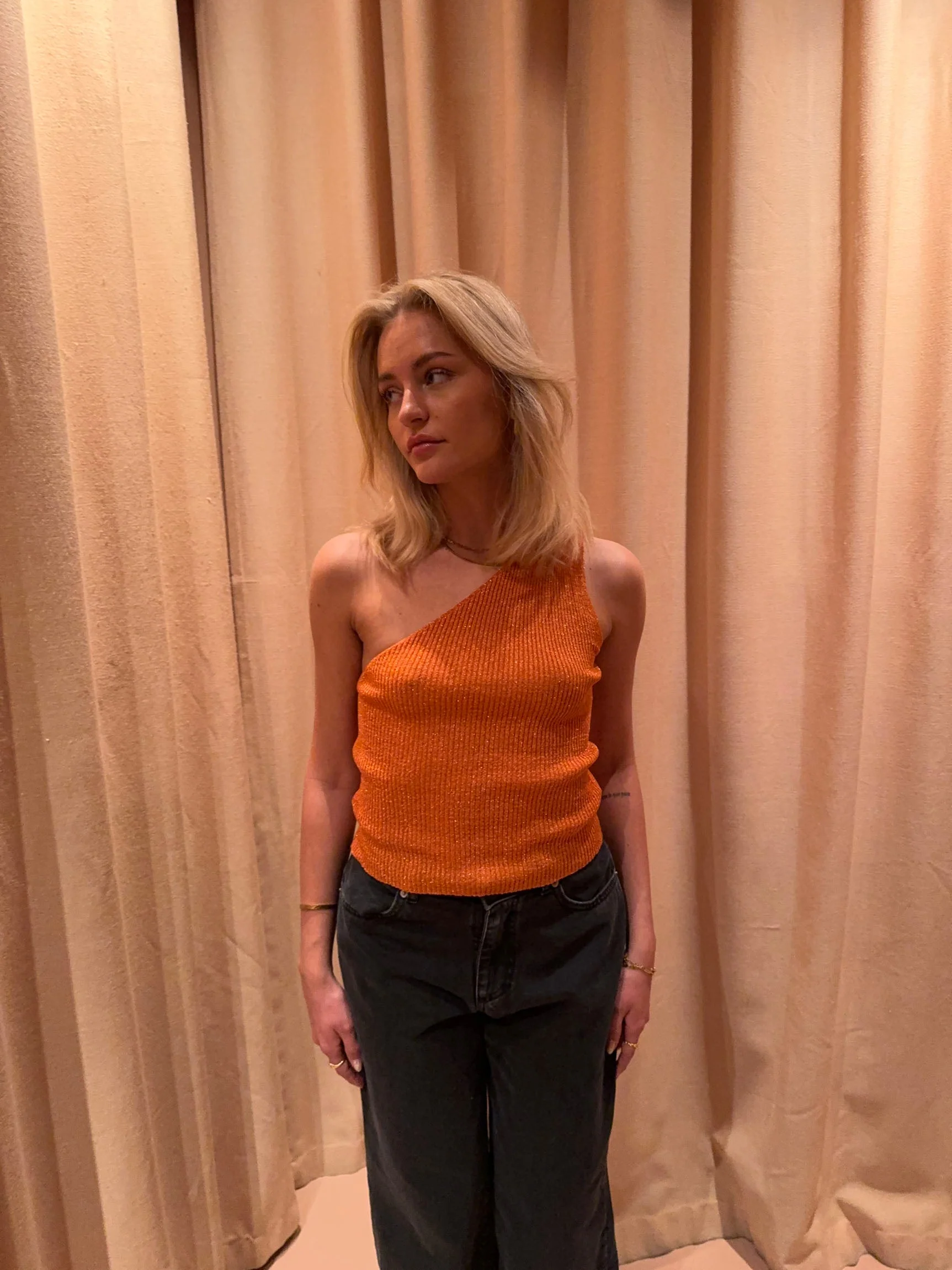 Cathie one shoulder top - Orange 6 Cathie one shoulder top - Orange