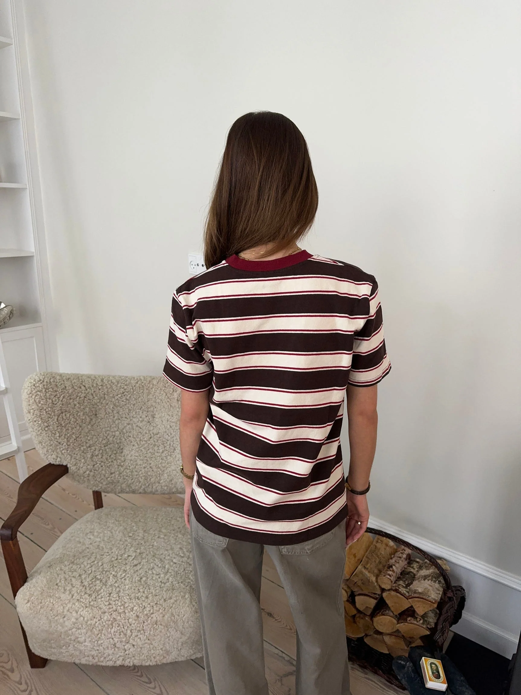 Estella striped t-shirt - Brown/Burgundy 10 Estella striped t-shirt - Brown/Burgundy