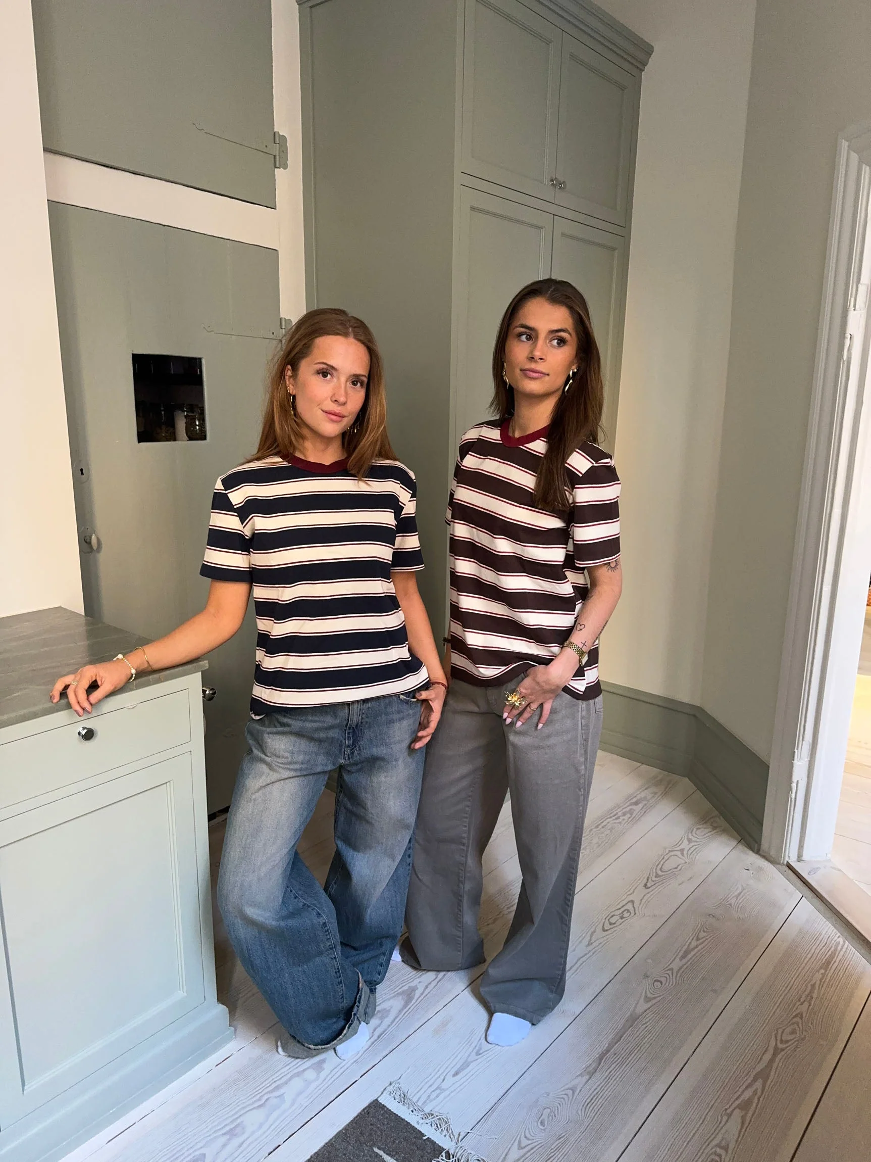 Estella striped t-shirt - Brown/Burgundy 4 Estella striped t-shirt - Brown/Burgundy