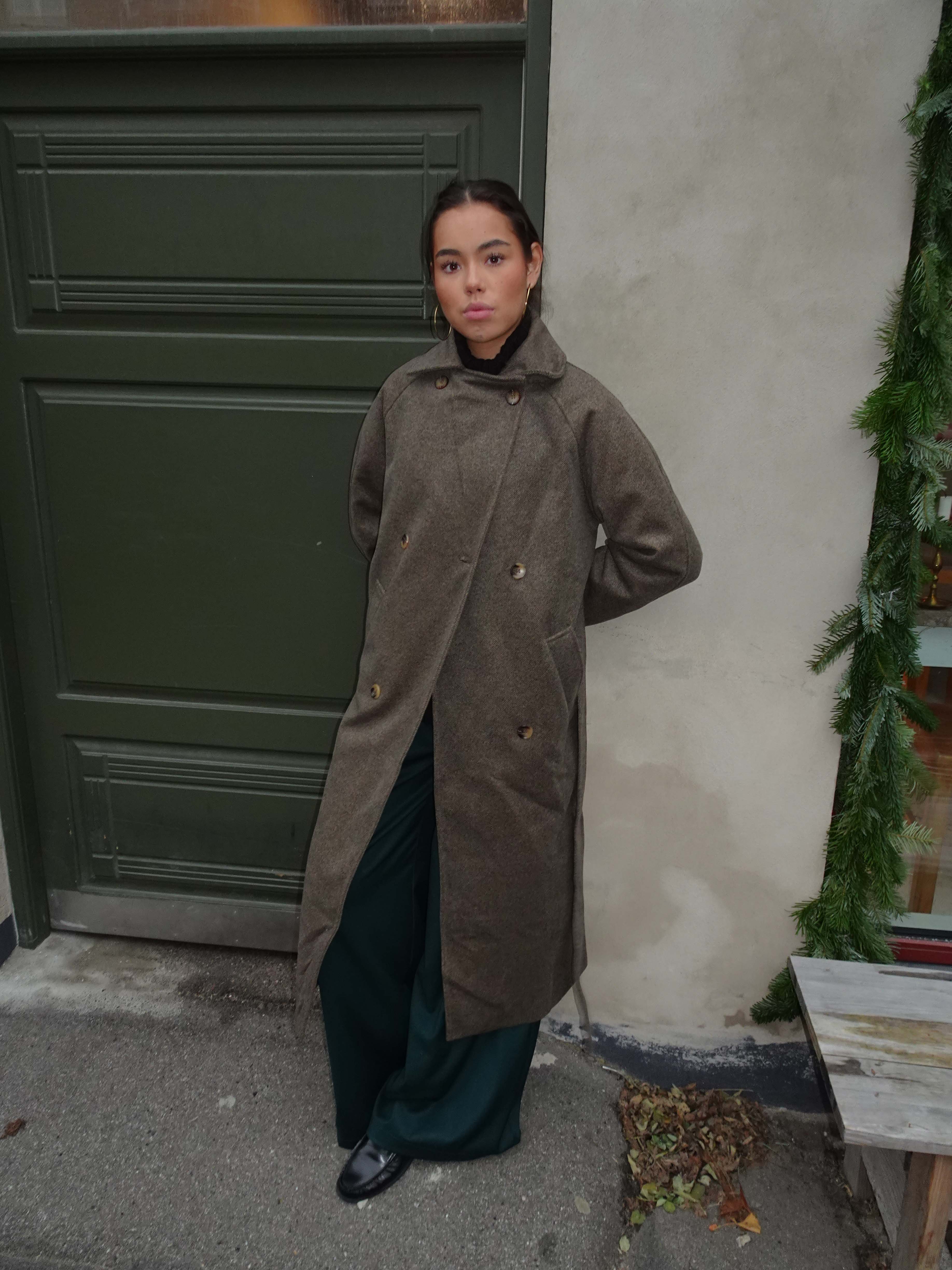 Esther coat with belt - Brown/grey 6 Esther coat with belt - Brown/grey