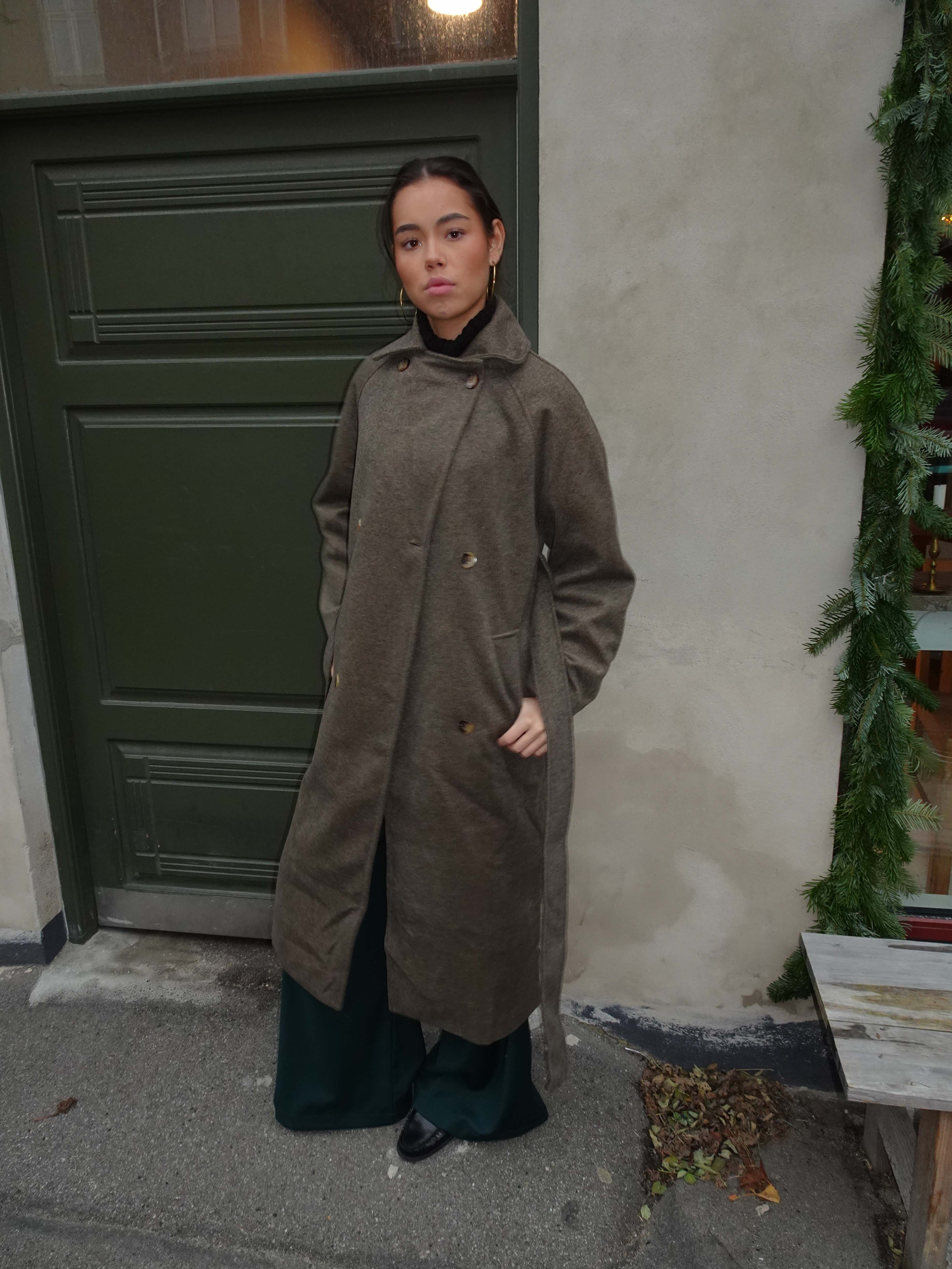 Esther coat with belt - Brown/grey 8 Esther coat with belt - Brown/grey