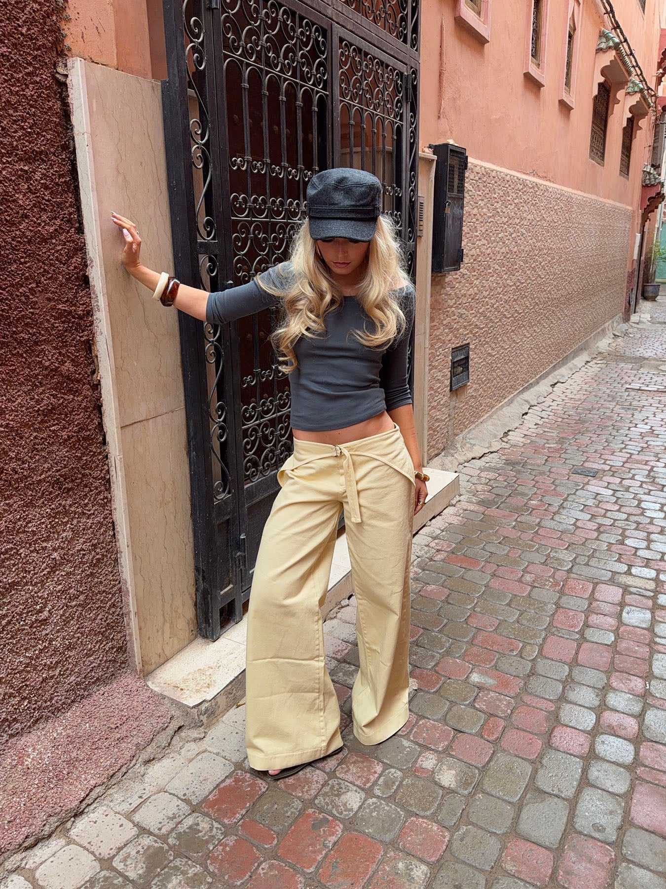 Fillina pants with belt - Yellow 11 Fillina pants with belt - Yellow