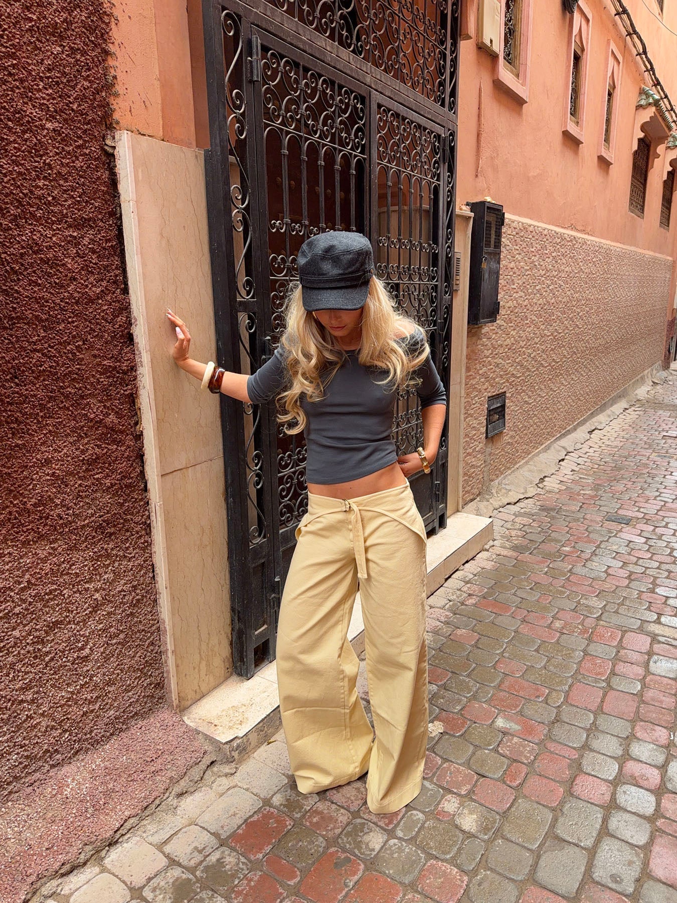 Fillina pants with belt - Yellow 5 Fillina pants with belt - Yellow