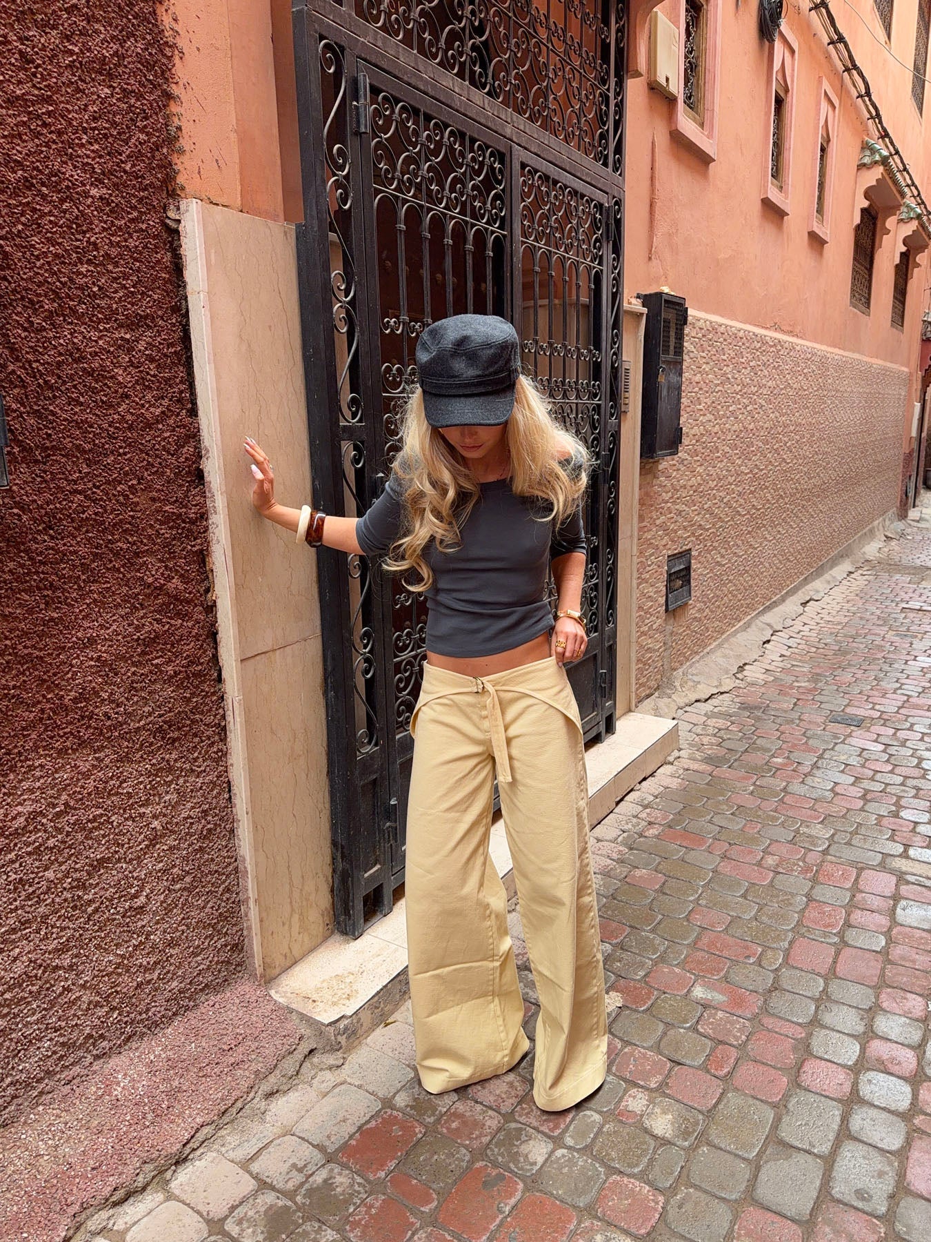 Fillina pants with belt - Yellow 8 Fillina pants with belt - Yellow