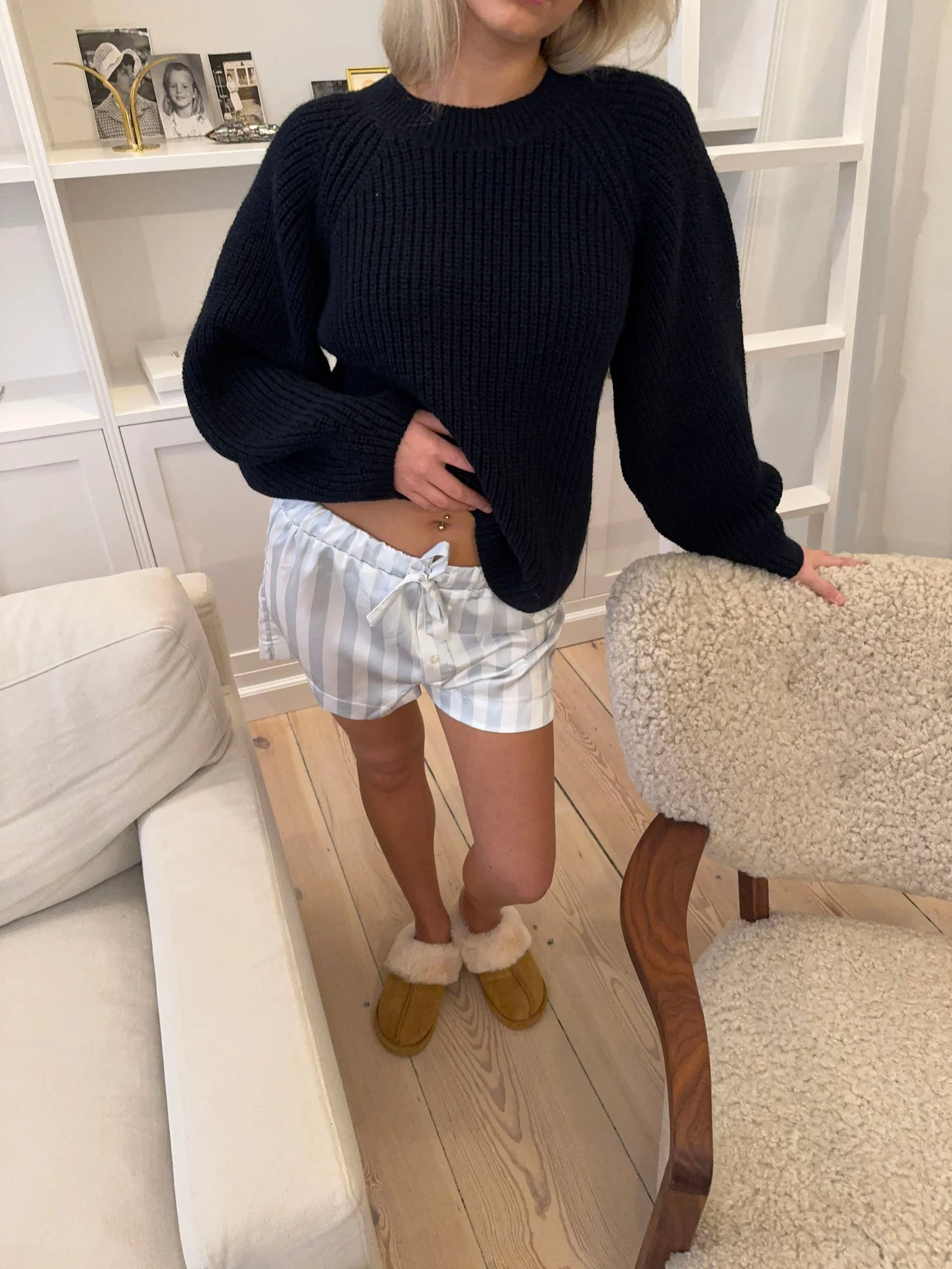Finna pyjamas shorts with stripes - Light blue/white 7 Finna pyjamas shorts with stripes - Light blue/white