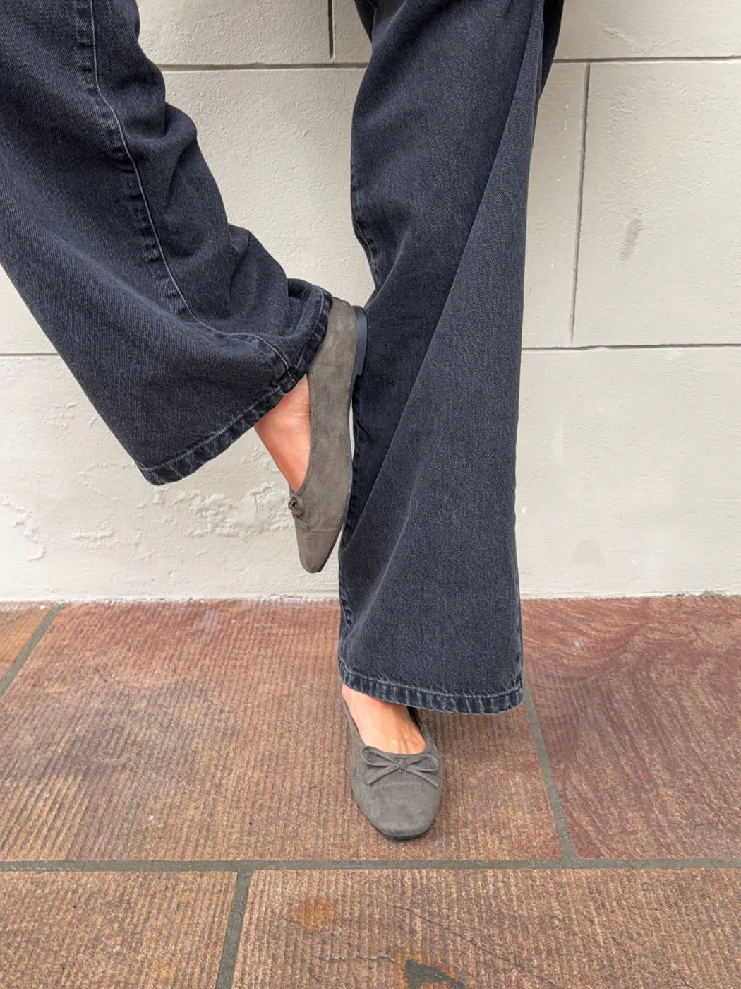 Fione suede ballerinas – Khaki 4 Fione suede ballerinas – Khaki