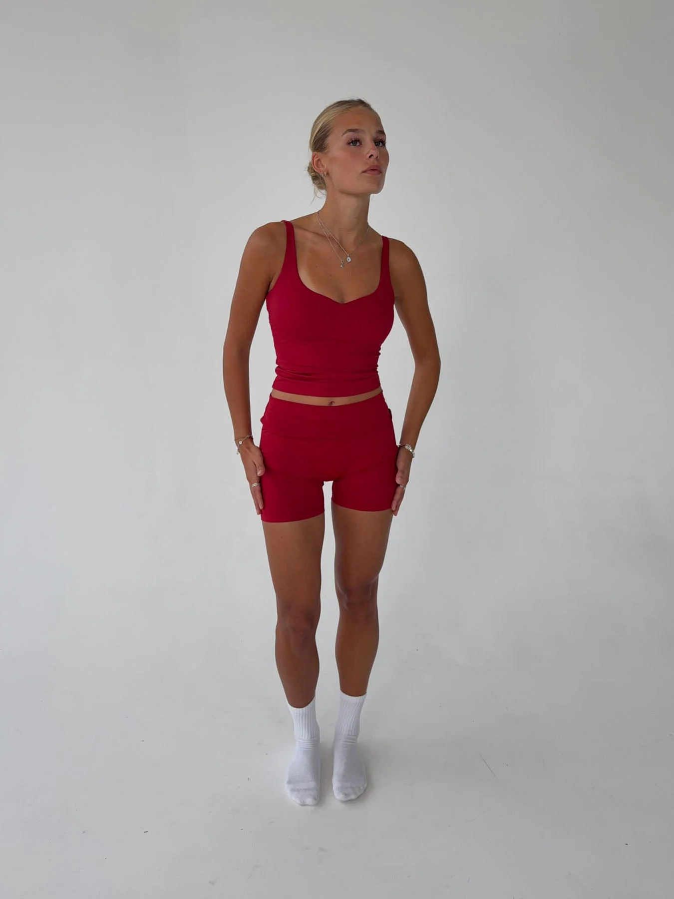 Folded essential shorts - Cherry 14 Folded essential shorts - Cherry