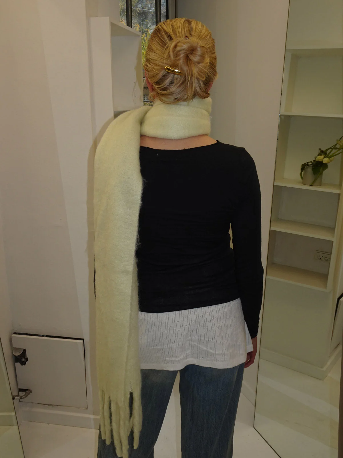 Gale scarf - Yellow/off white 6 Gale scarf - Yellow/off white