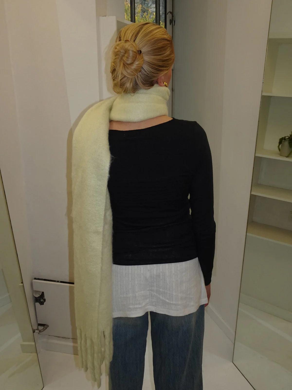 Gale scarf - Yellow/off white 7 Gale scarf - Yellow/off white