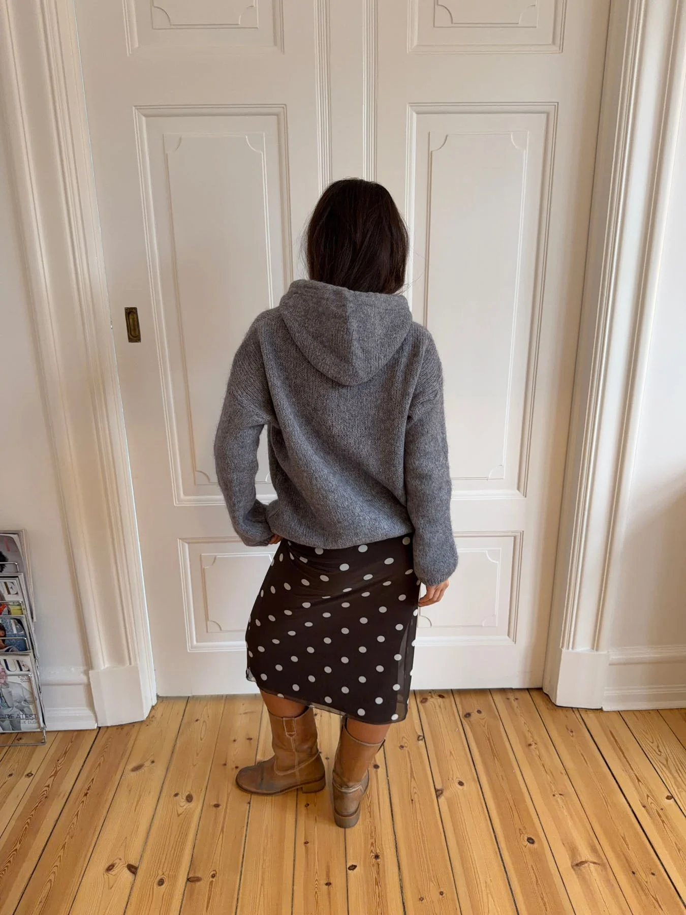Gregina knitted hoodie with zip - Grey 10 Gregina knitted hoodie with zip - Grey