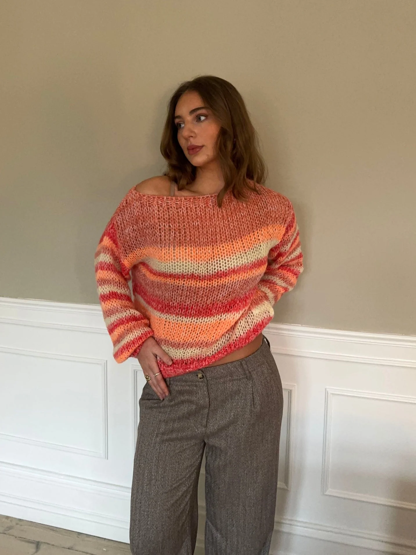 Helin knit - Red/orange 2 Helin knit - Red/orange
