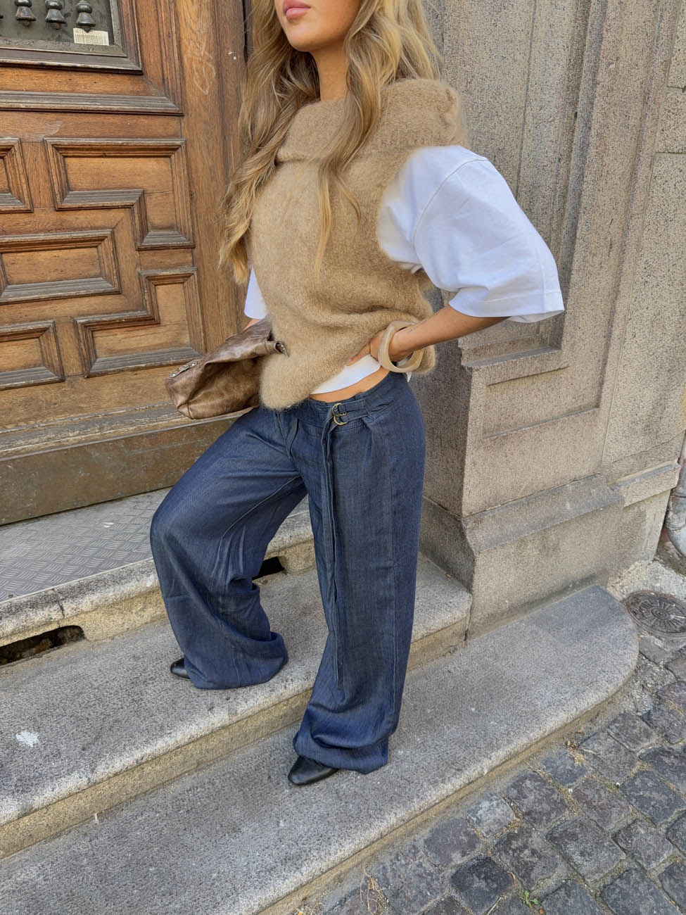 Ronya trousers with belt - Dark blue 10 Ronya trousers with belt - Dark blue
