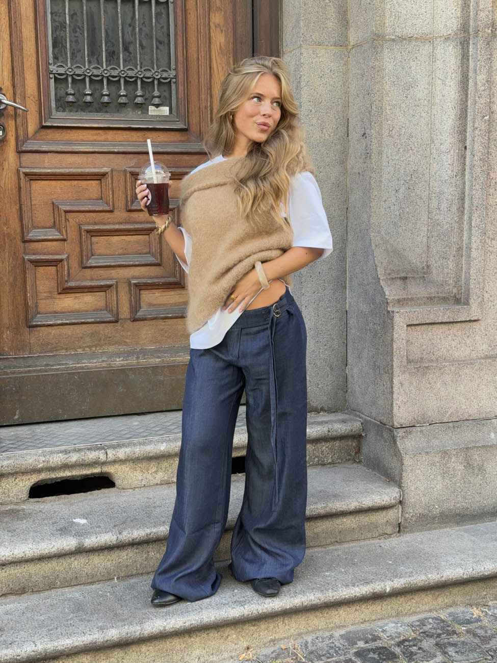 Ronya trousers with belt - Dark blue 6 Ronya trousers with belt - Dark blue