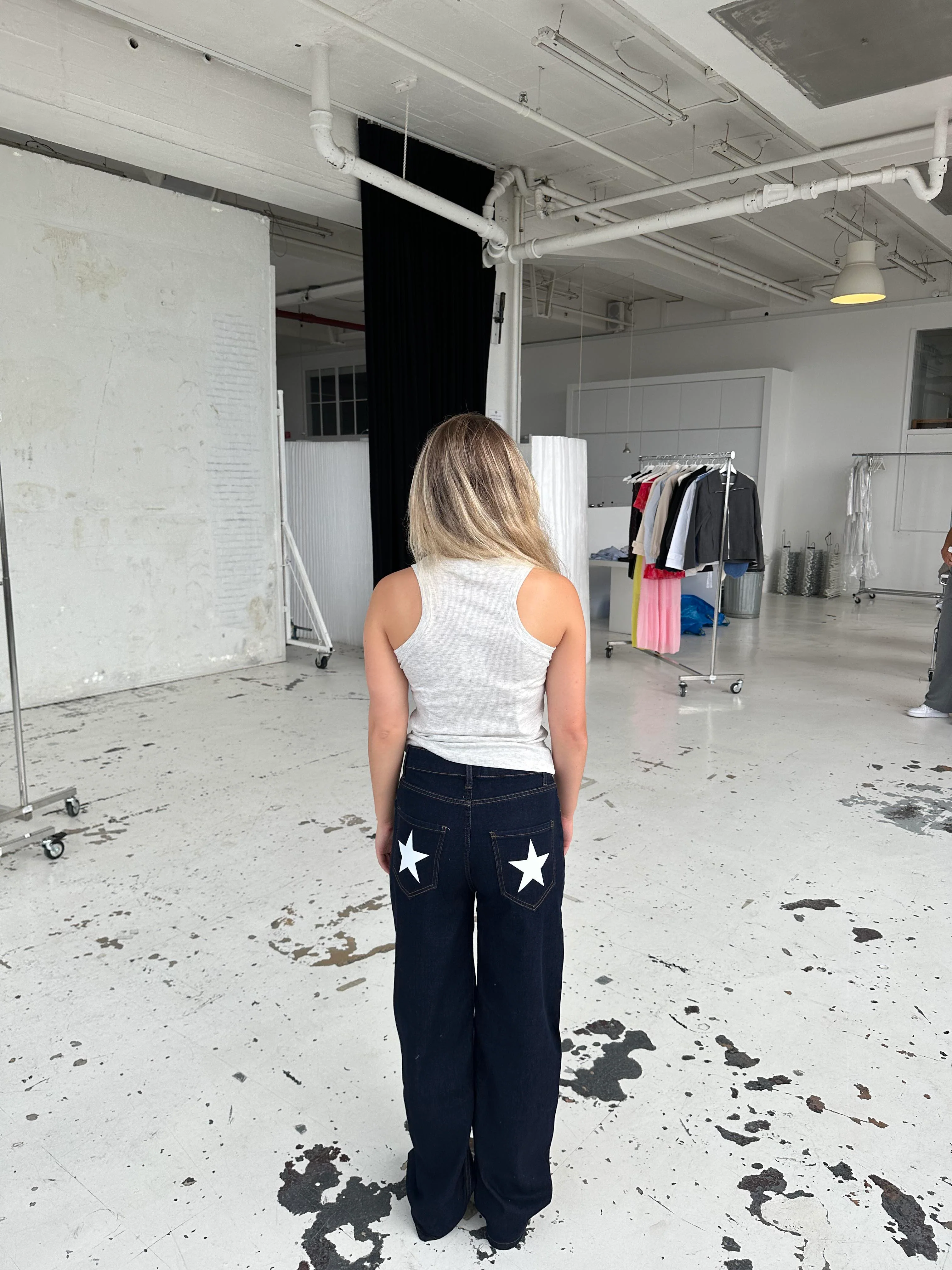 Oversized star jeans - White stars 12 Oversized star jeans - White stars