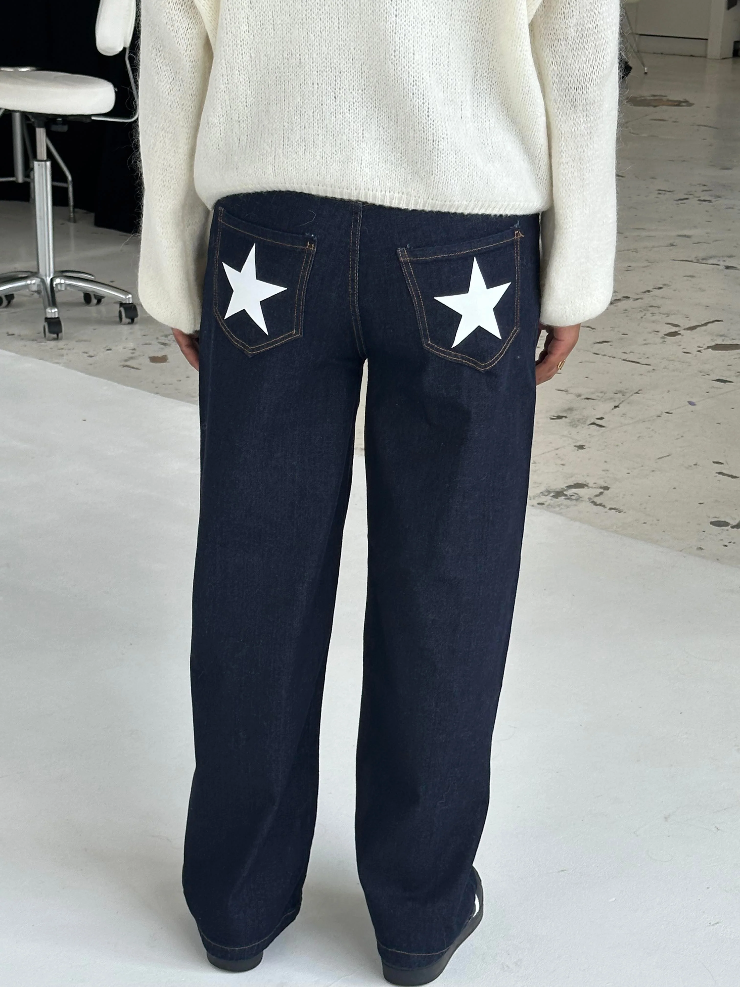 Oversized star jeans - White stars 15 Oversized star jeans - White stars