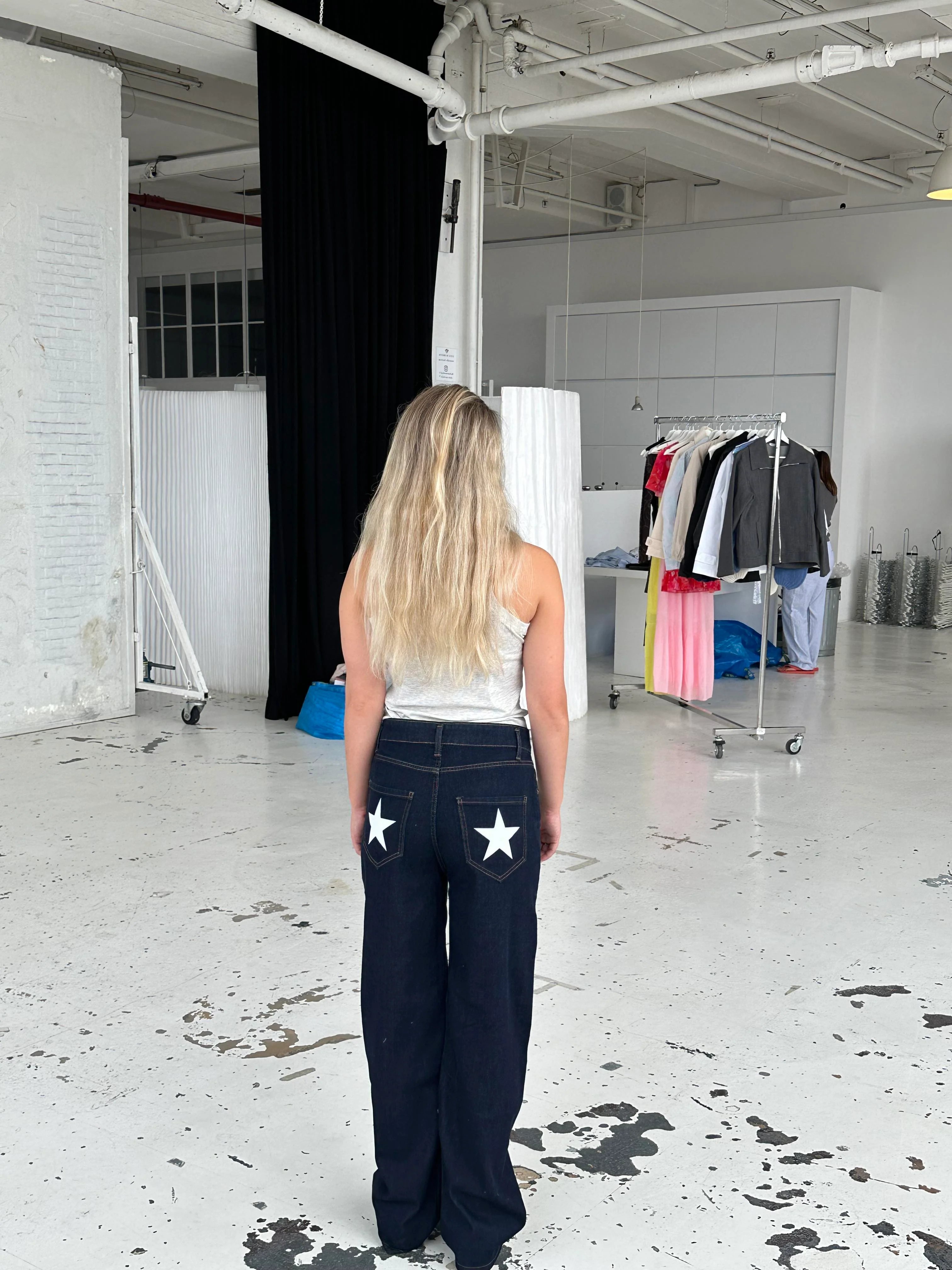 Oversized star jeans - White stars 18 Oversized star jeans - White stars