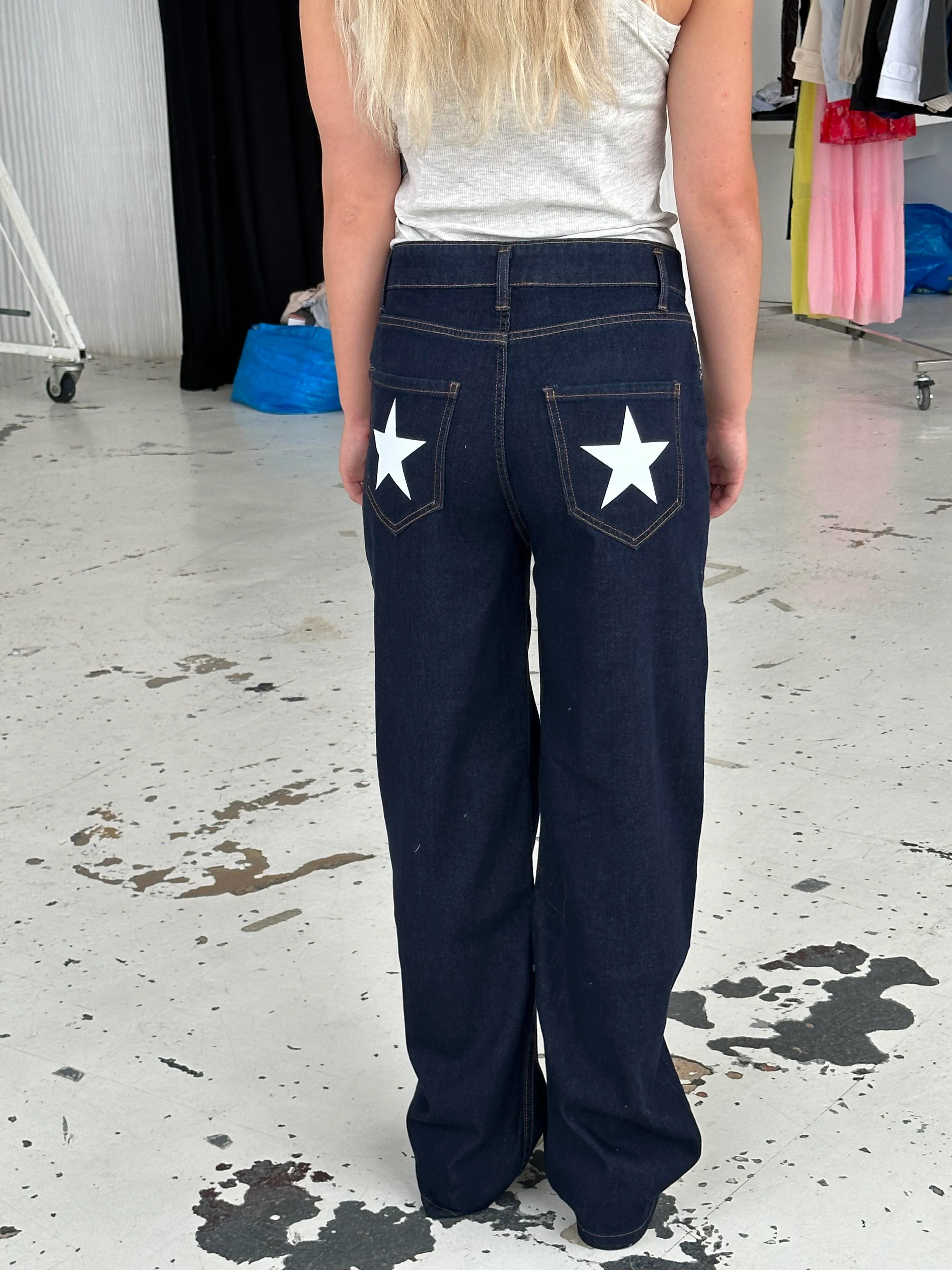 Oversized star jeans - White stars 9 Oversized star jeans - White stars