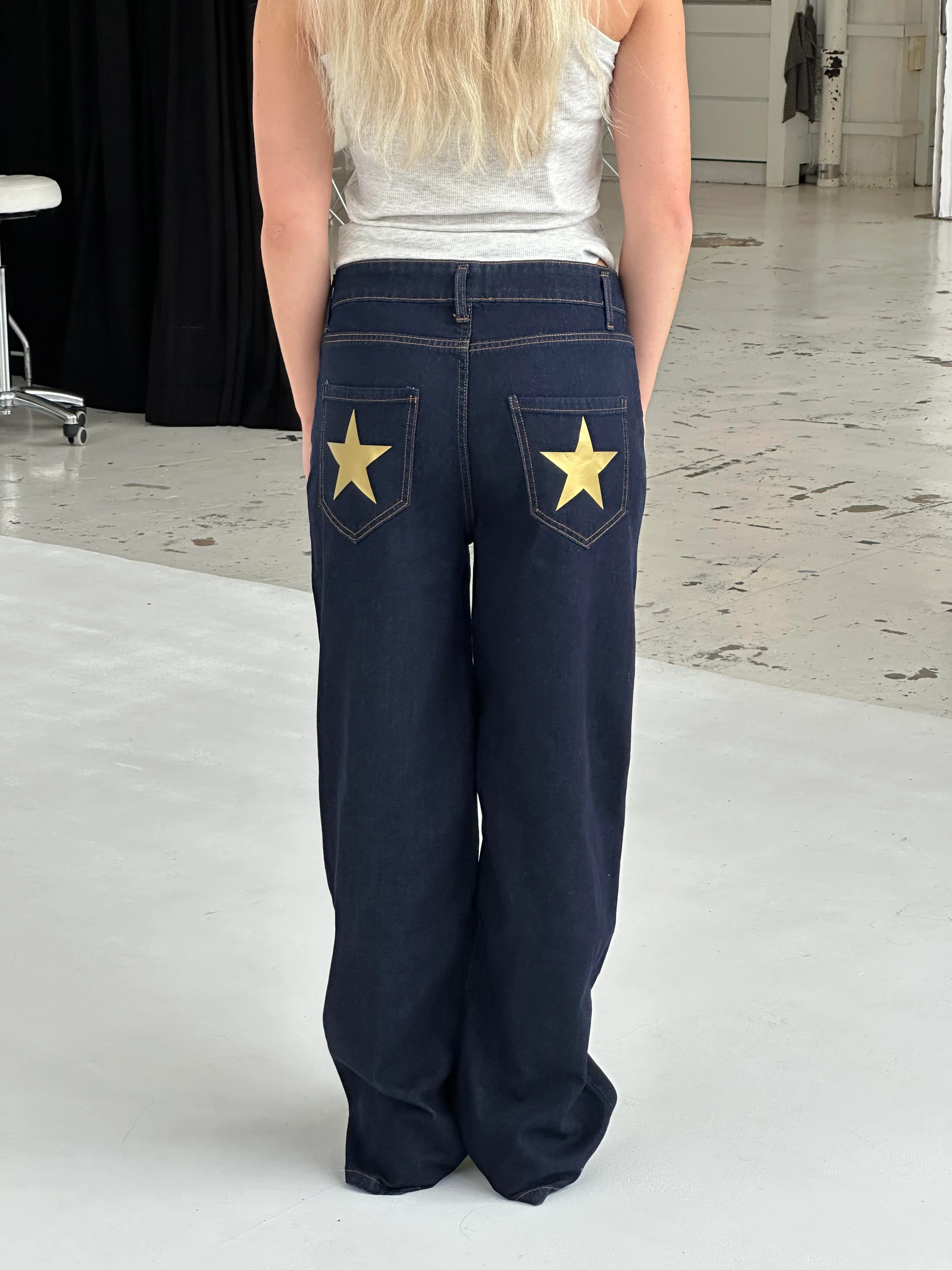 Oversized star jeans - Gold stars 7 Oversized star jeans - Gold stars