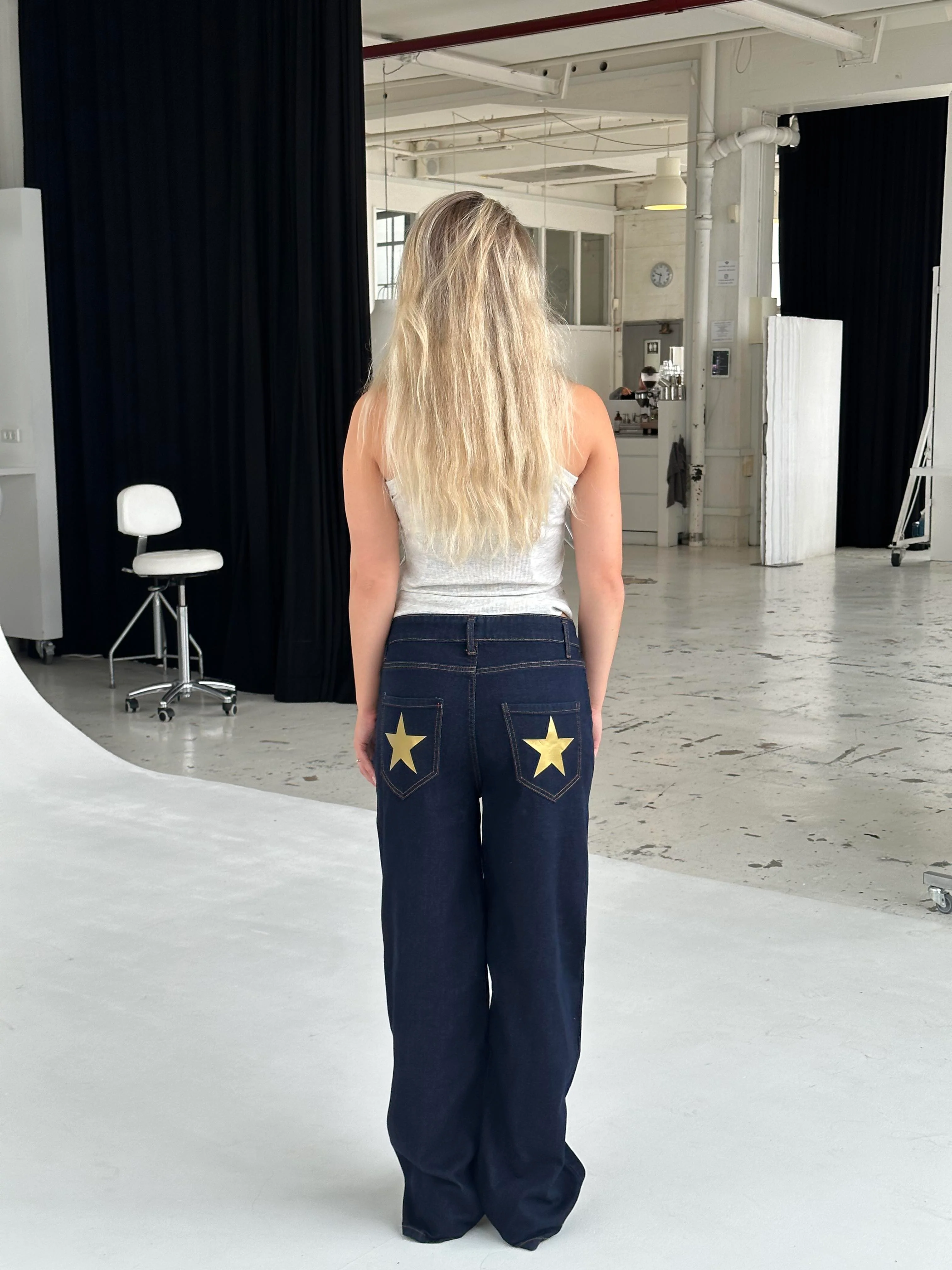 Oversized star jeans - Gold stars 8 Oversized star jeans - Gold stars