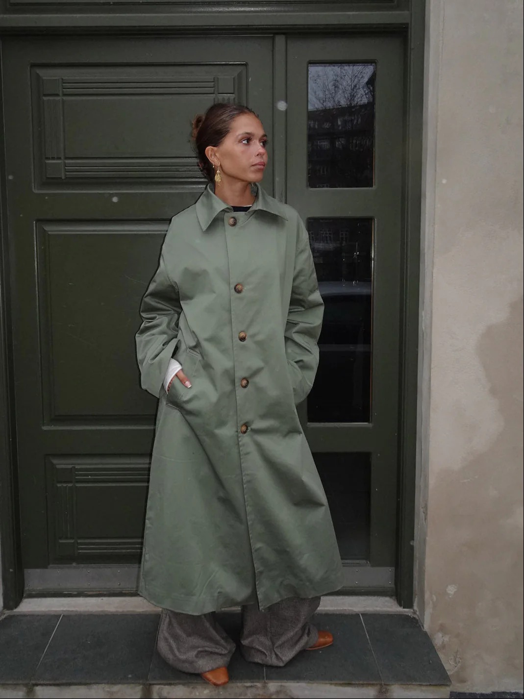 Jujava trenchcoat - Khaki green 1 Jujava trenchcoat - Khaki green