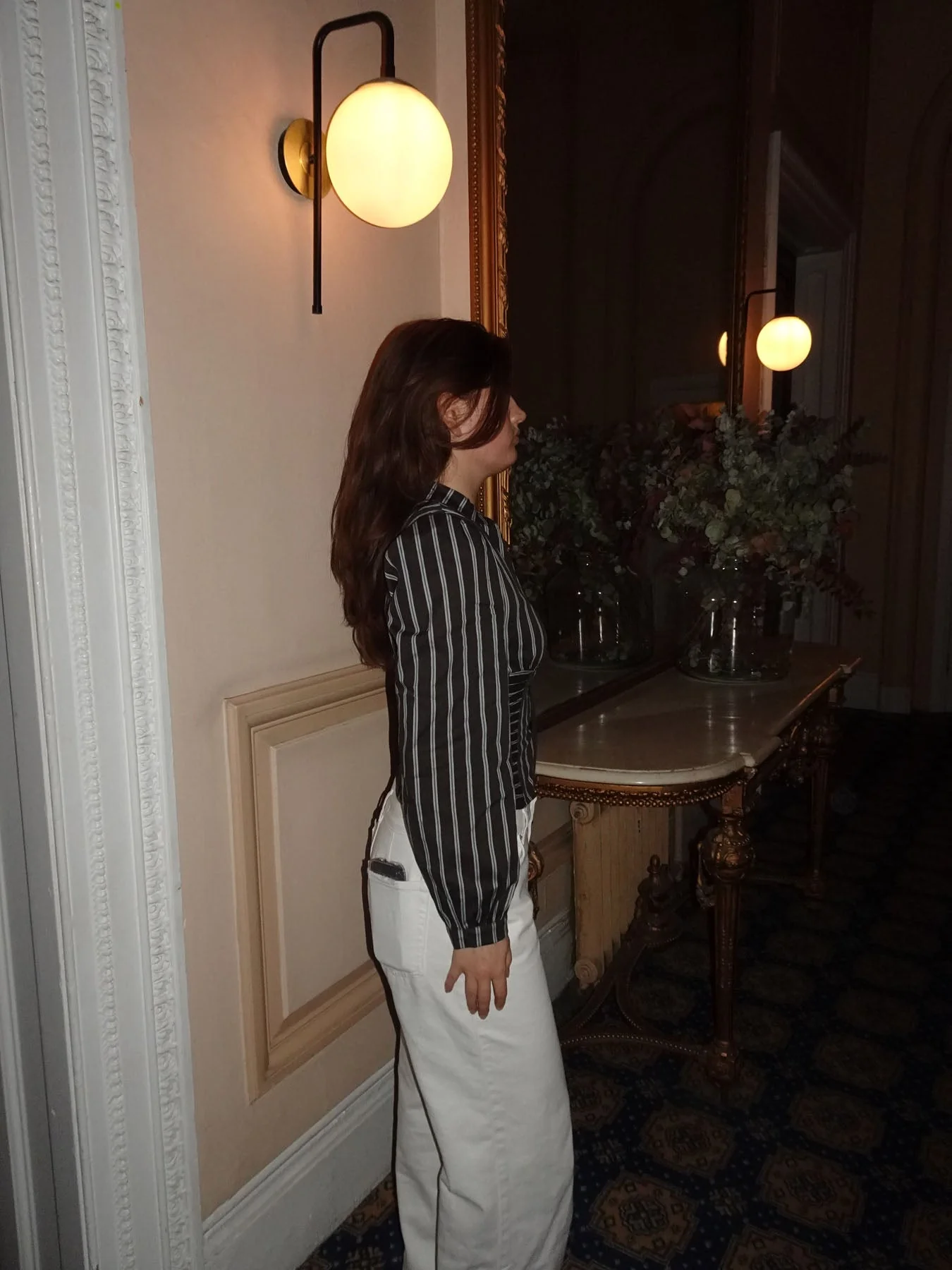 Julianna fitted shirt with stripes - Brown/white 9 Julianna fitted shirt with stripes - Brown/white