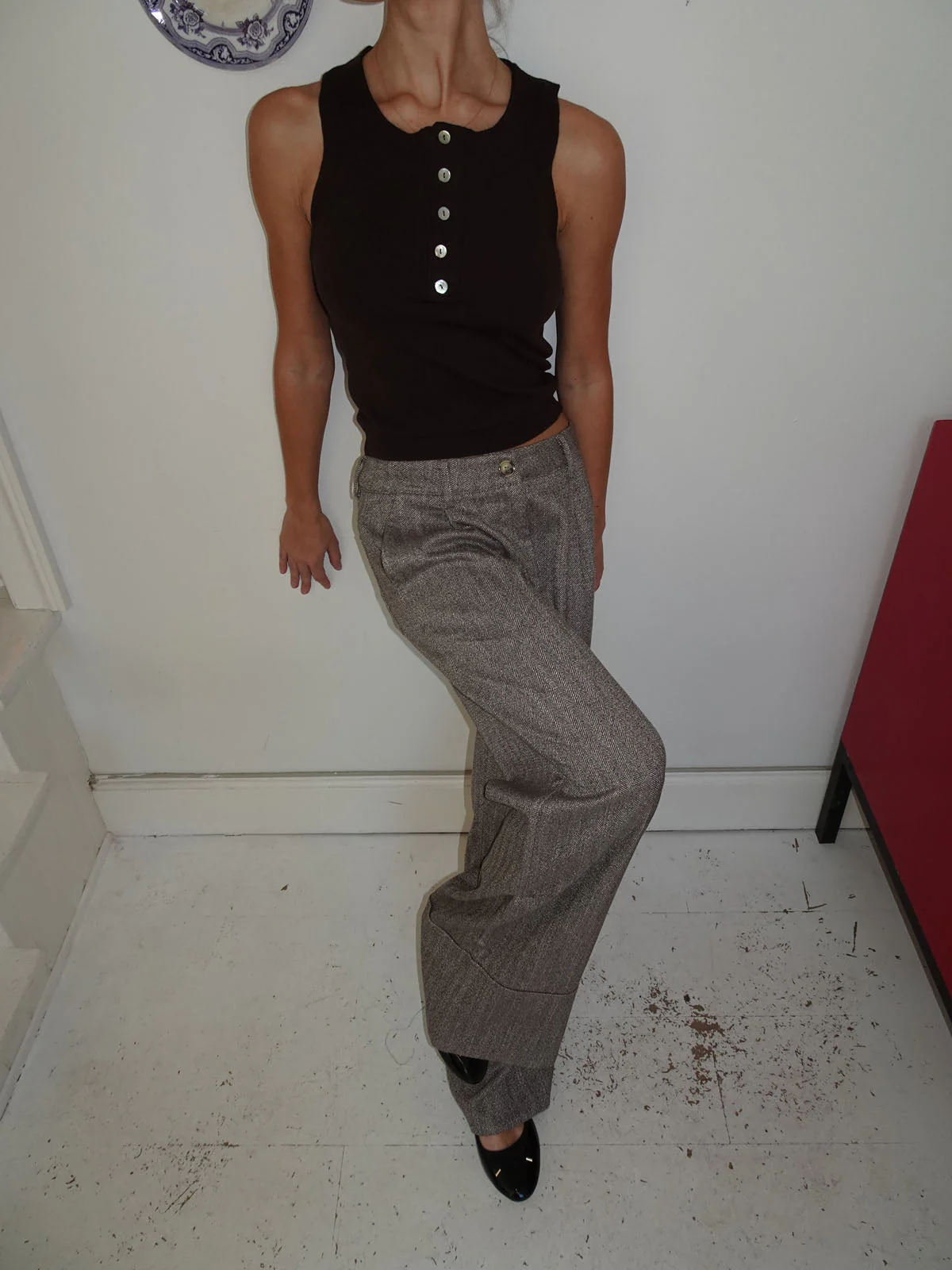 Olia suit pants with cuffs - Brown 12 Olia suit pants with cuffs - Brown