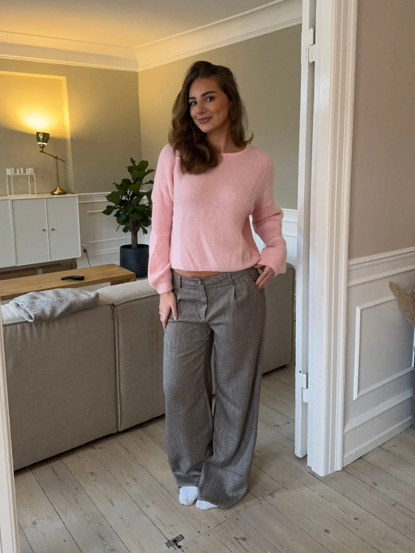 Olia suit pants with cuffs - Brown 3 Olia suit pants with cuffs - Brown