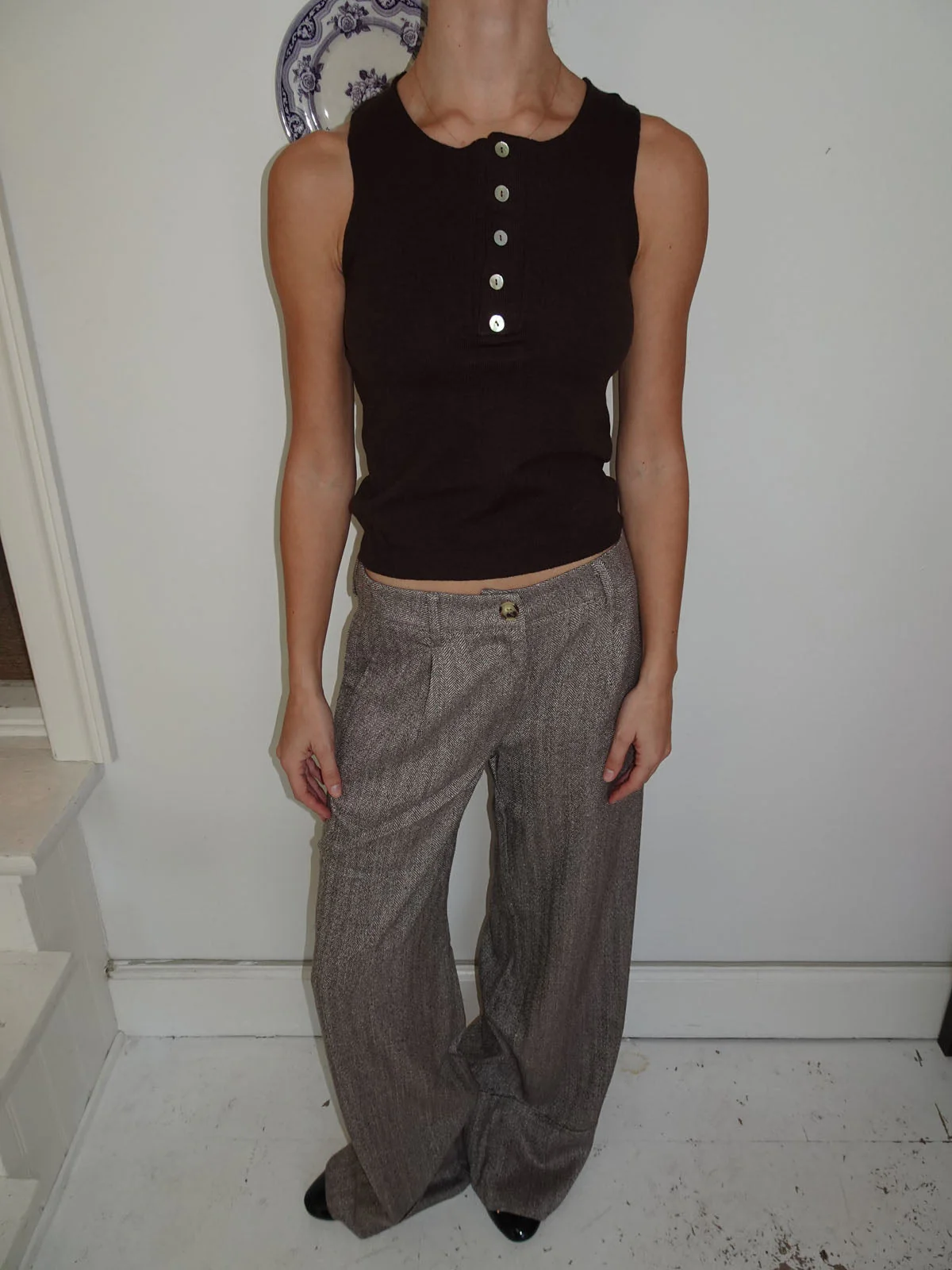 Olia suit pants with cuffs - Brown 8 Olia suit pants with cuffs - Brown