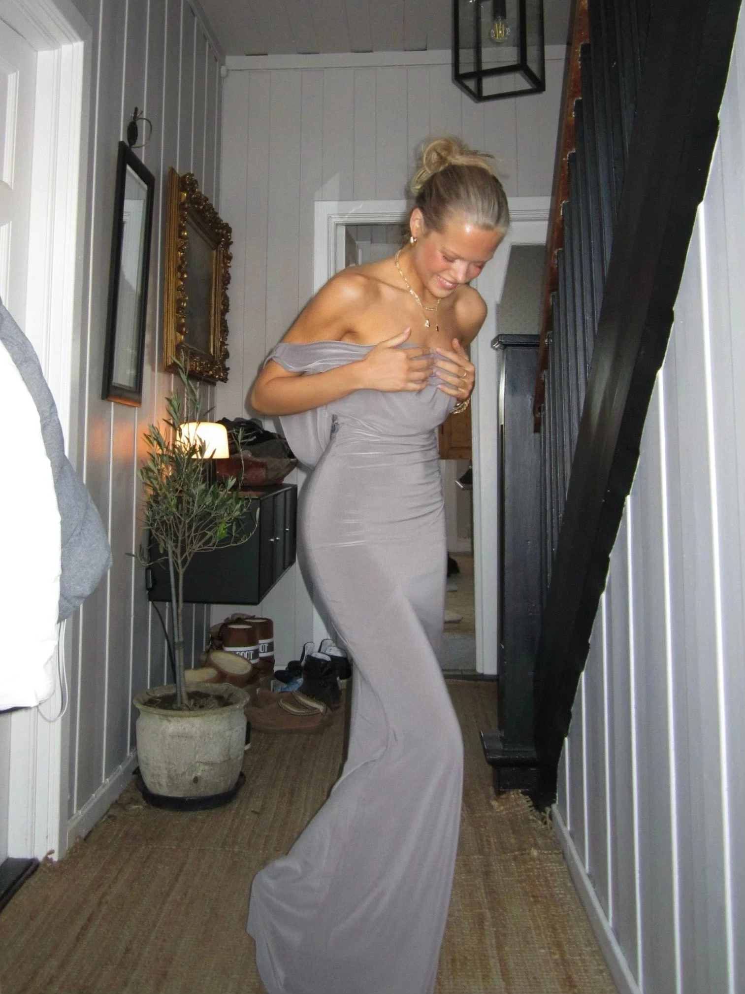 Flora maxi dress - Taupe 4 Flora maxi dress - Taupe