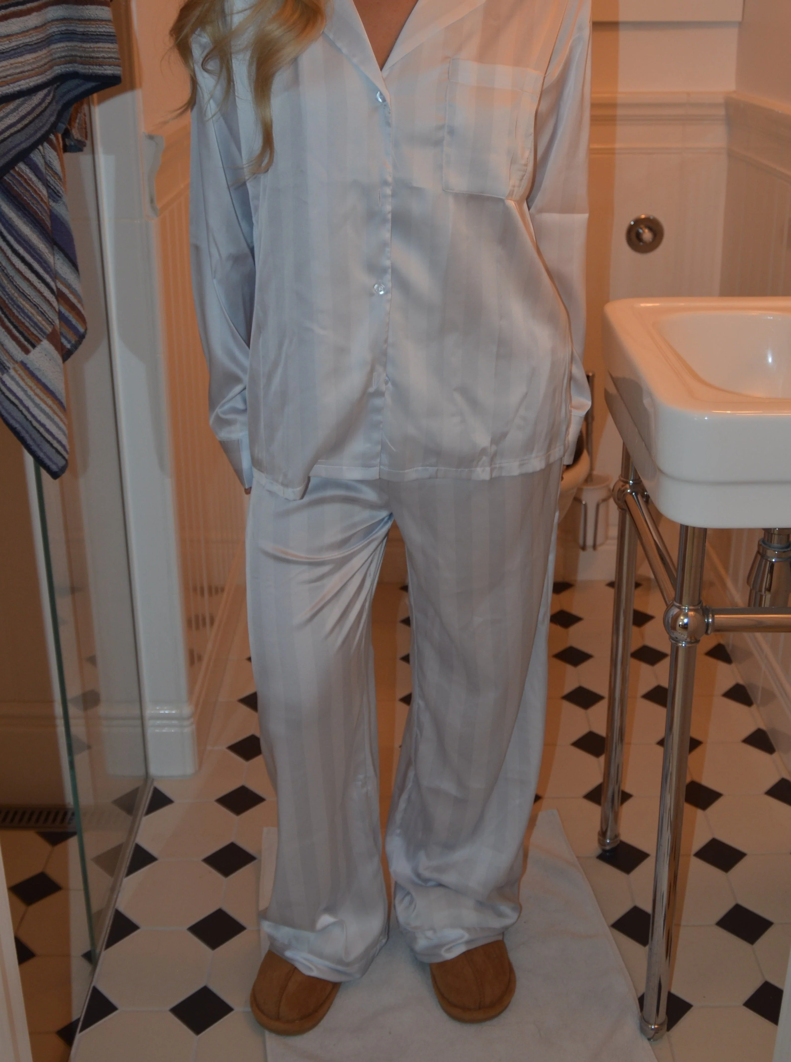 Sabine satin pyjamas pants - Light blue 2 Sabine satin pyjamas pants - Light blue