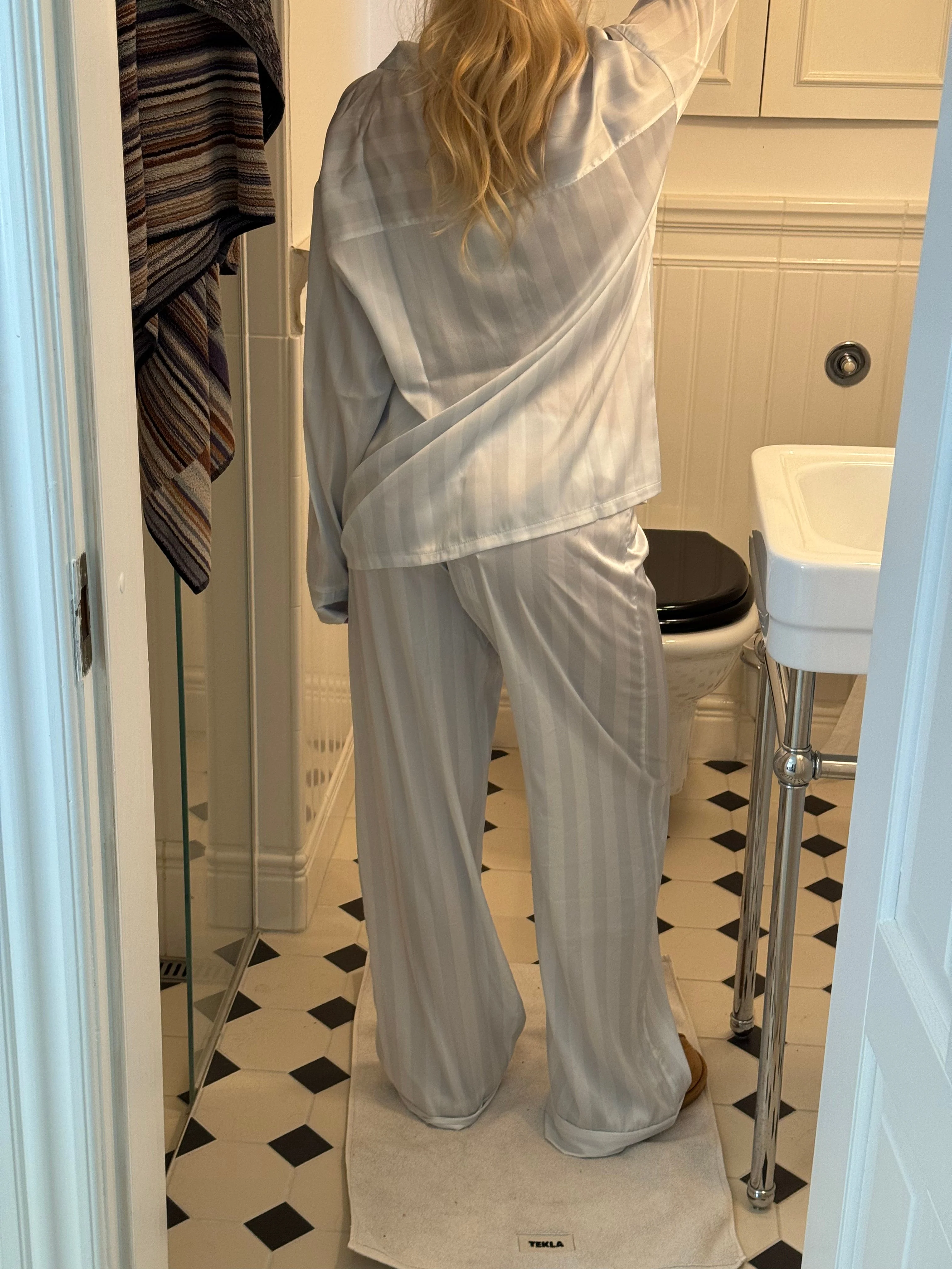 Sabine satin pyjamas pants - Light blue 7 Sabine satin pyjamas pants - Light blue