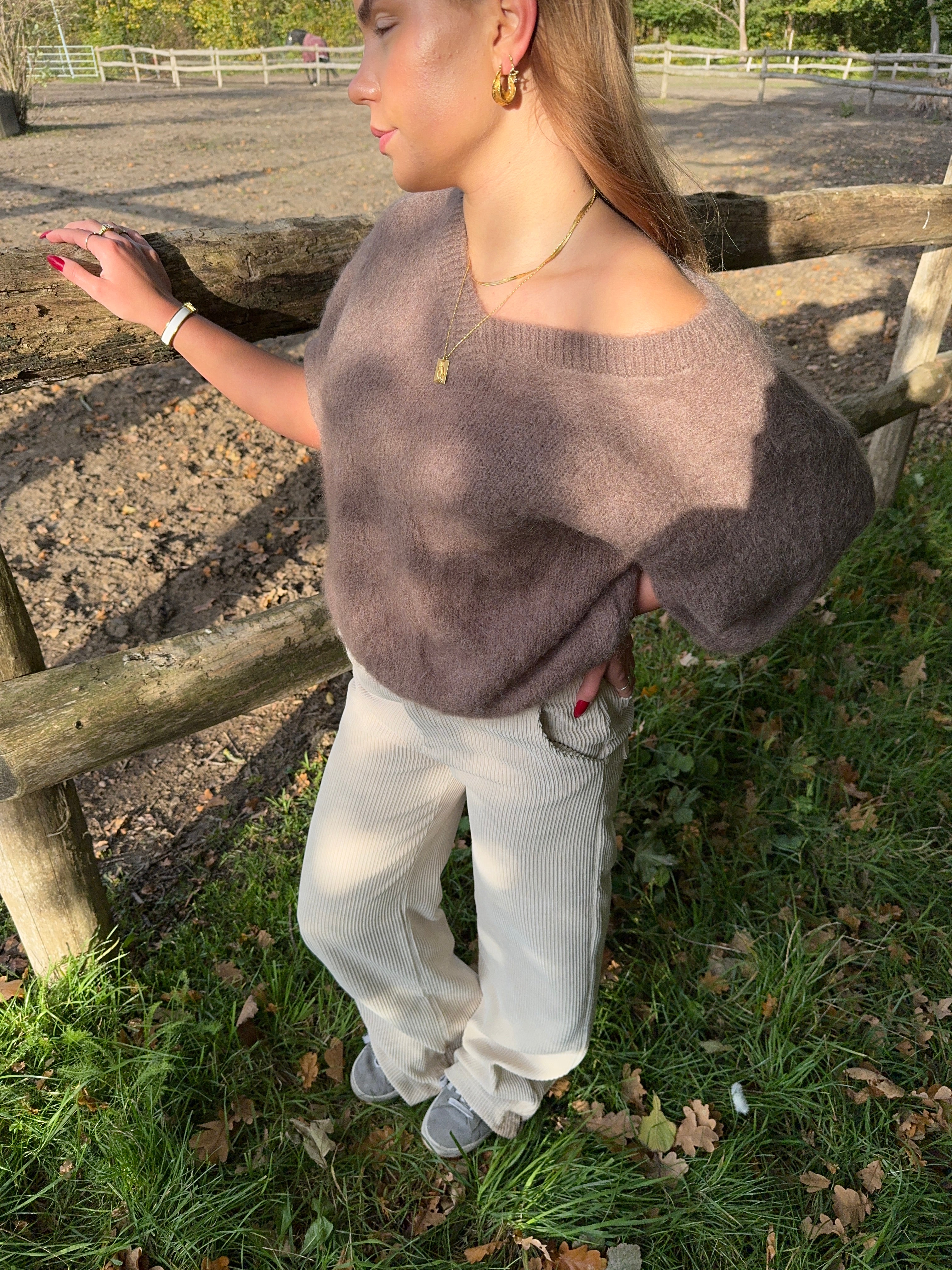 Rancy knitted mohair tee - Brown 6 Rancy knitted mohair tee - Brown