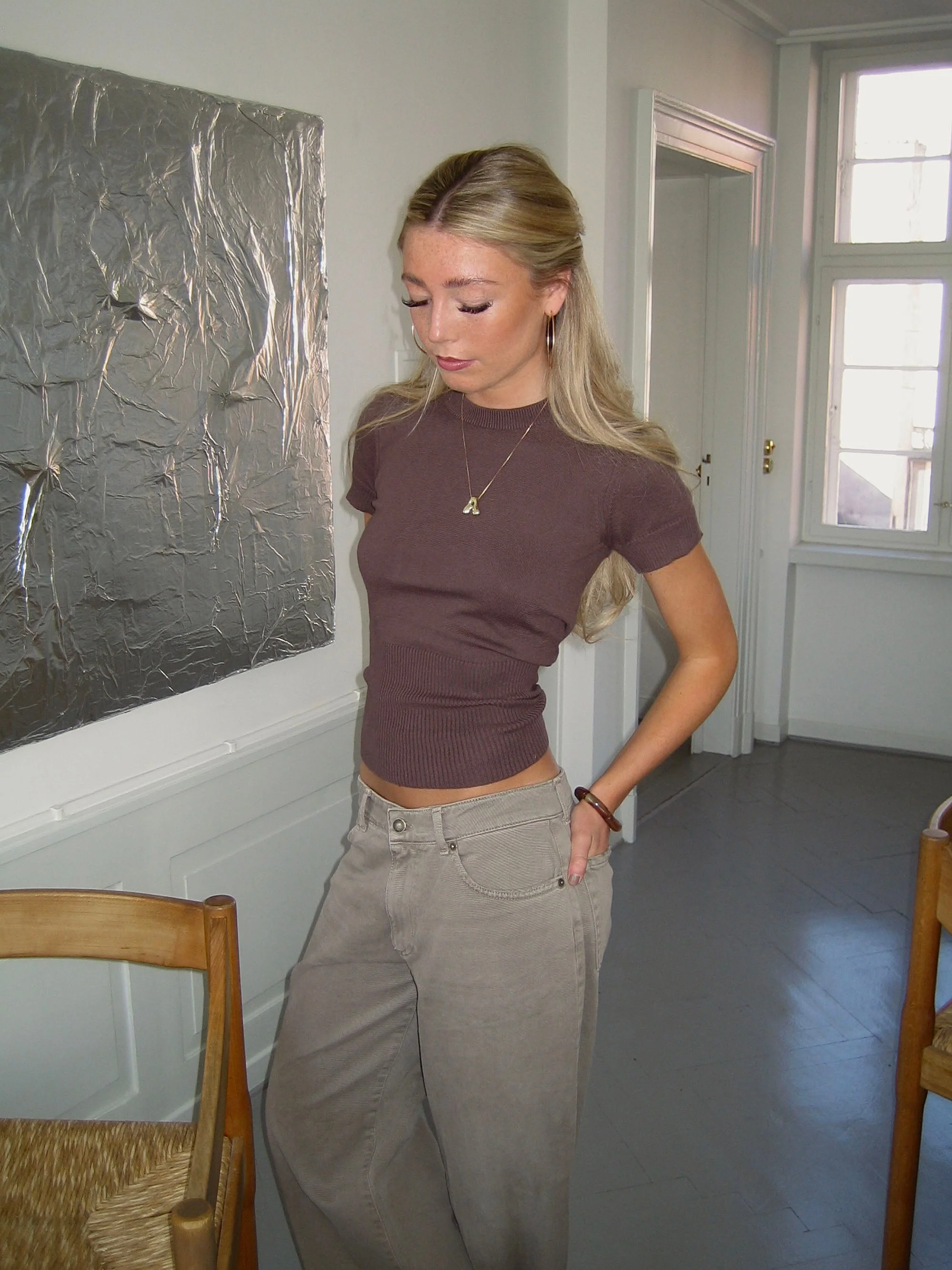 Sylvia knitted t-shirt - Brown 6 Sylvia knitted t-shirt - Brown