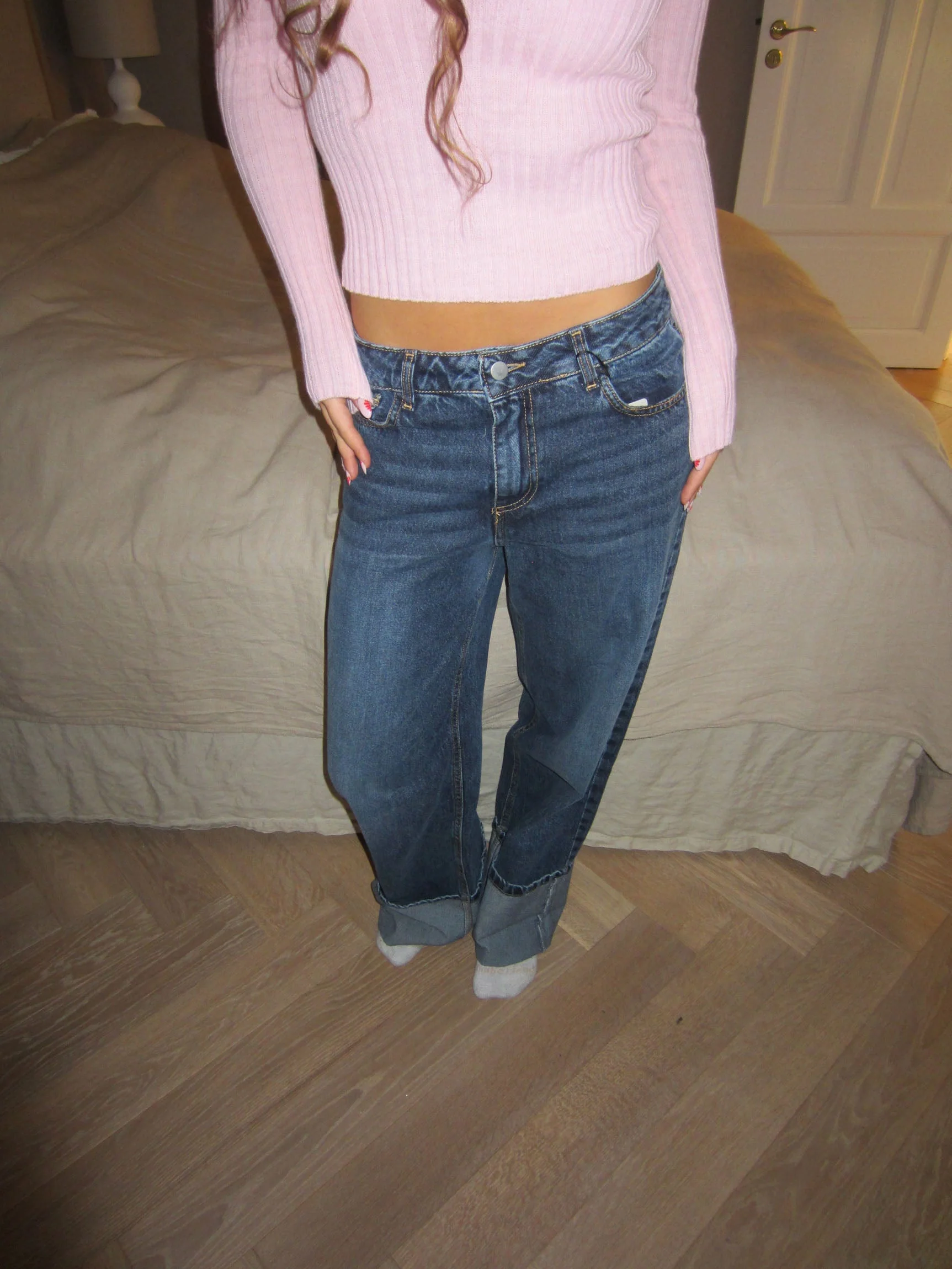 Sonya jeans with cuffs - Blue denim 5 Sonya jeans with cuffs - Blue denim