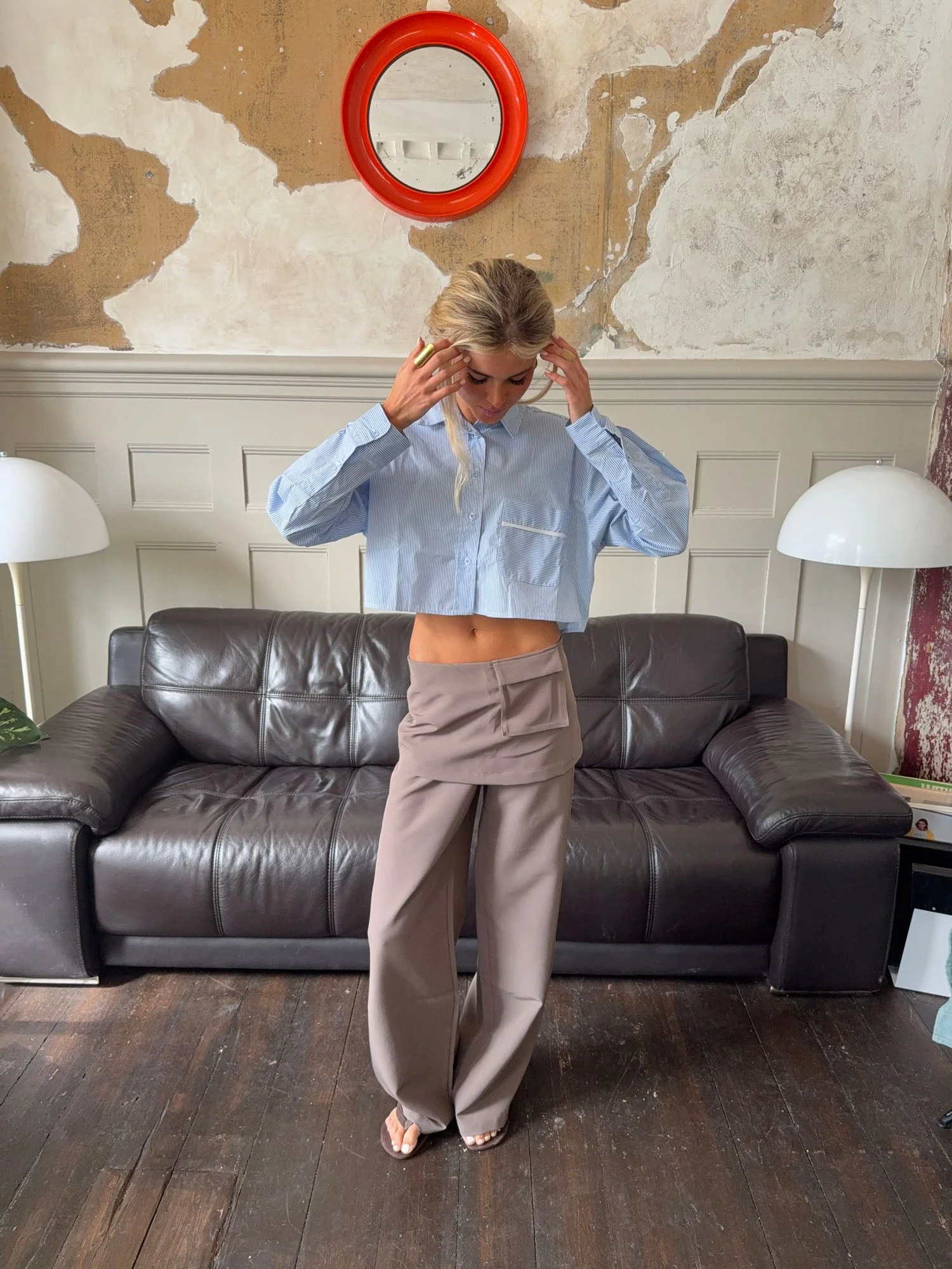 Thealine pants with skirt – Taupe 16 Thealine pants with skirt – Taupe