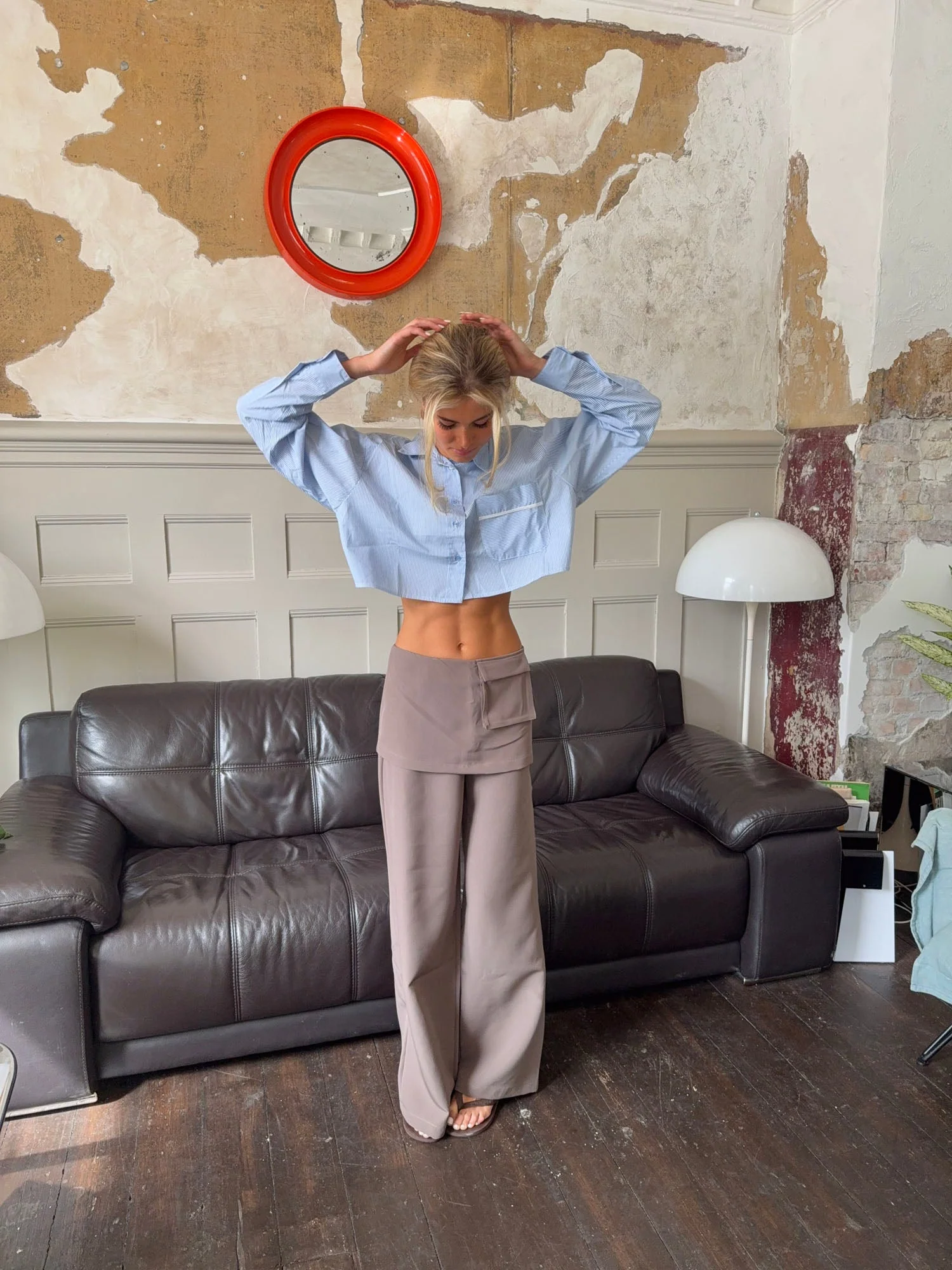 Thealine pants with skirt – Taupe 7 Thealine pants with skirt – Taupe