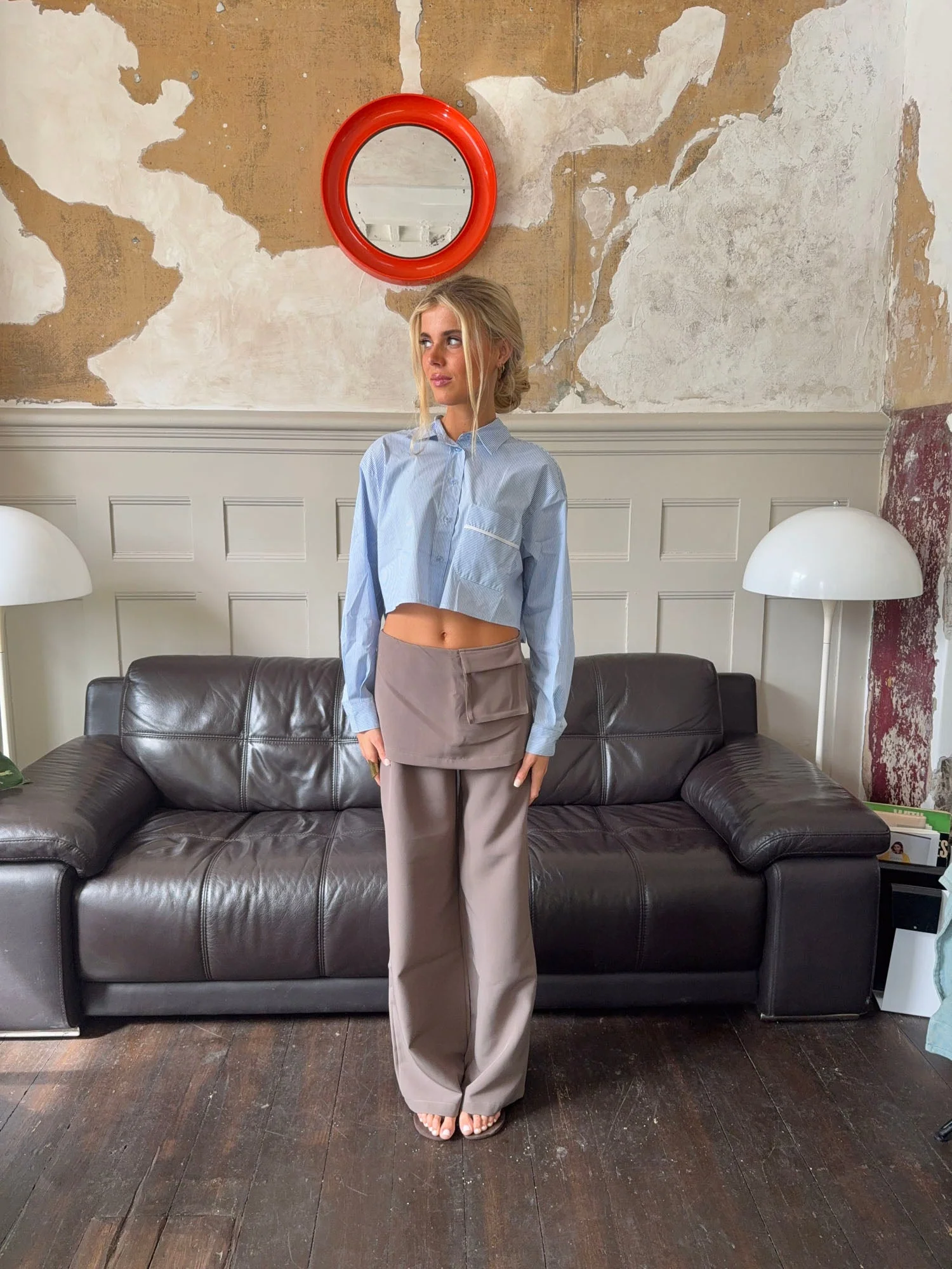 Thealine pants with skirt – Taupe 8 Thealine pants with skirt – Taupe