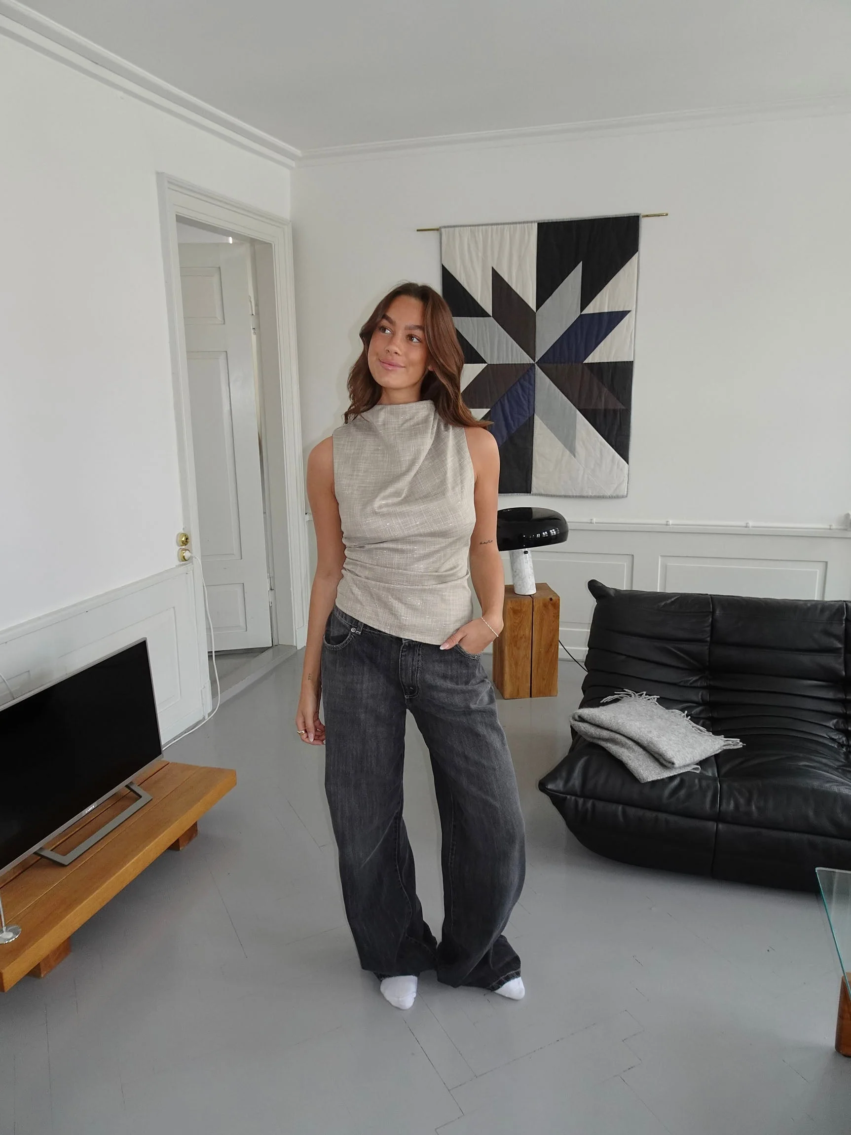 Louise top - Taupe 4 Louise top - Taupe