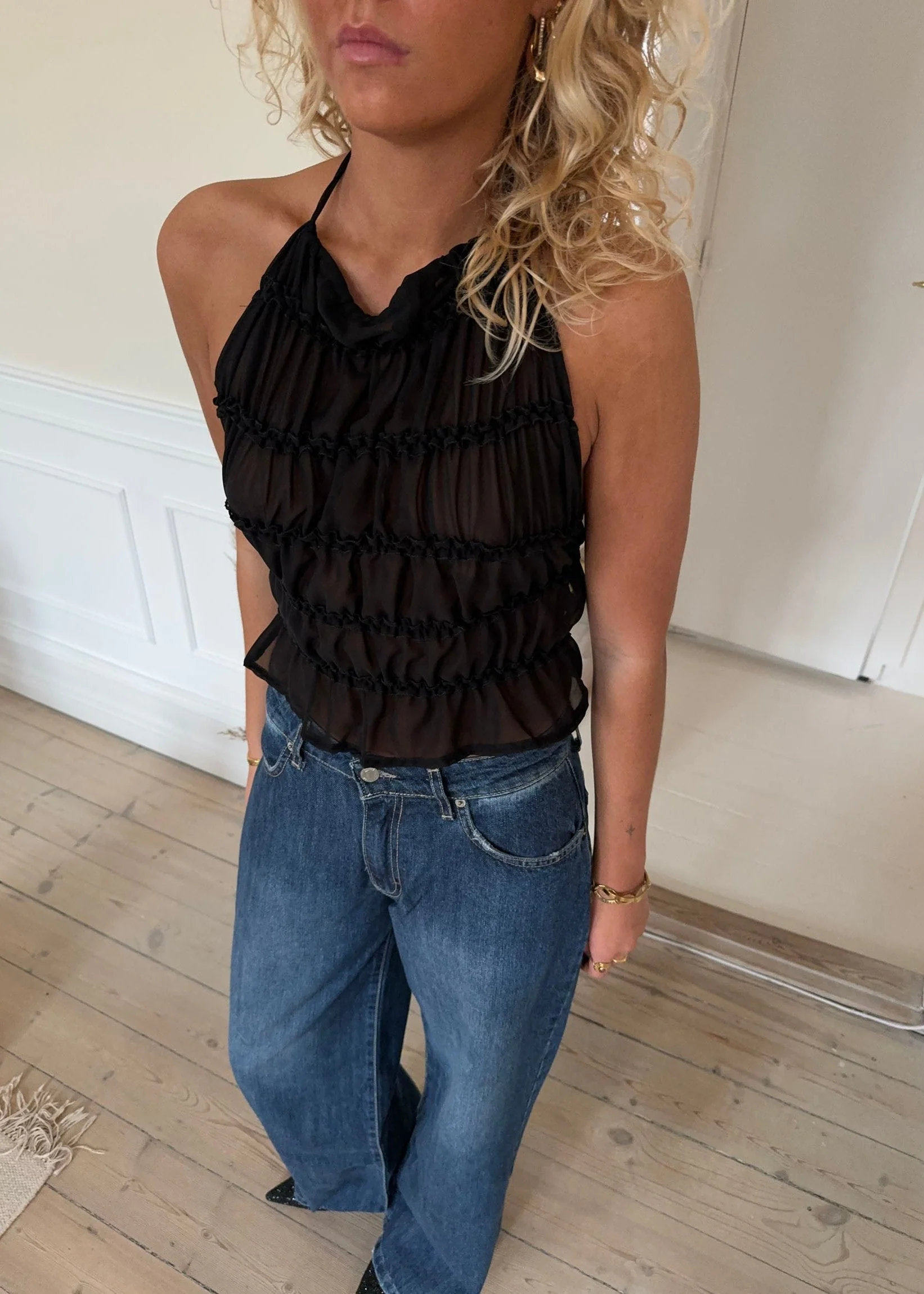 Augustine ruffle top - Black 5 Augustine ruffle top - Black
