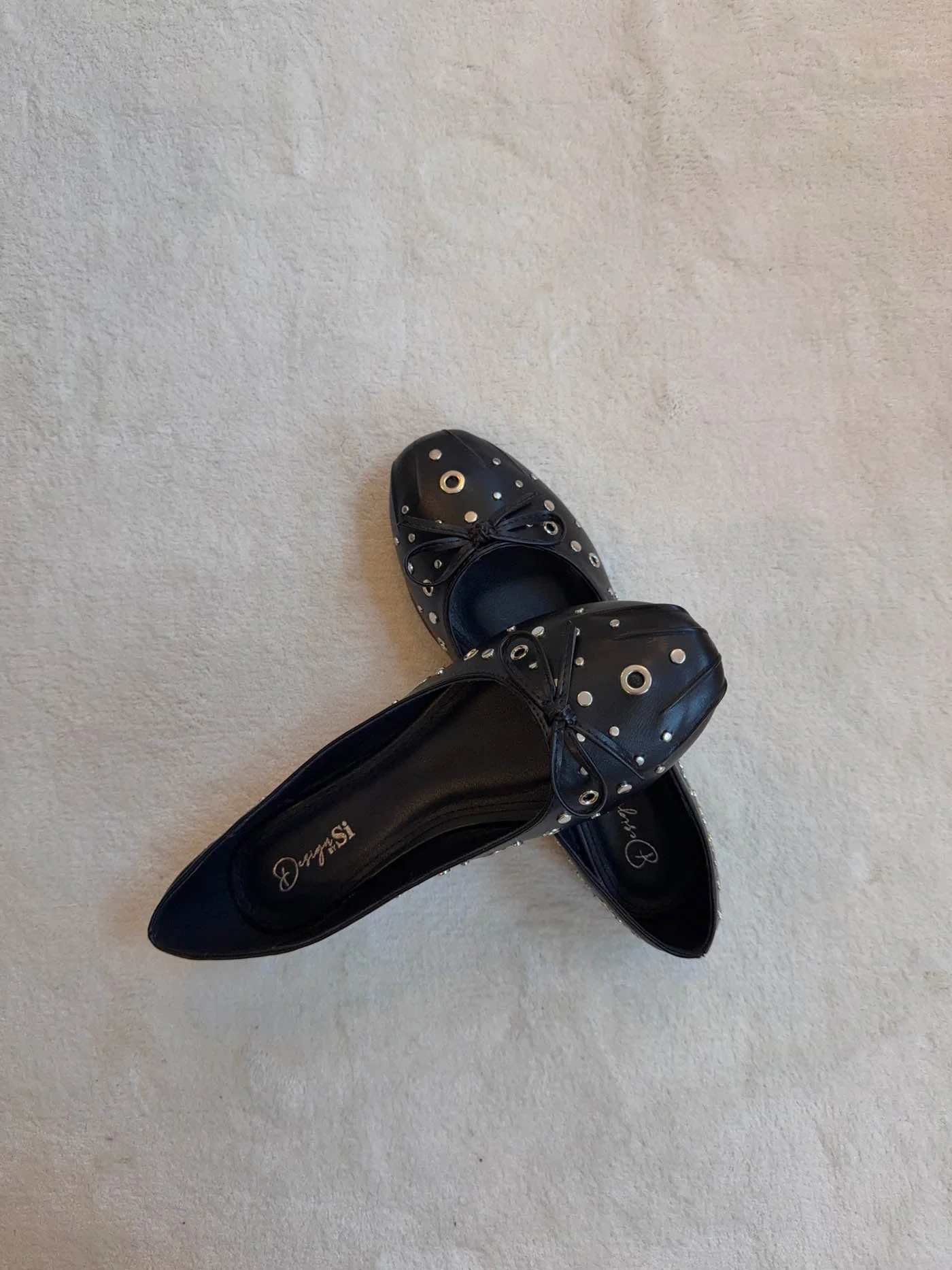 Katarine ballerinas with stud details - Black 3 Katarine ballerinas with stud details - Black
