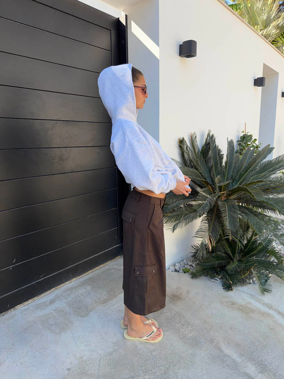 Kelsey bermuda shorts with pin stripes - Brown 12 Kelsey bermuda shorts with pin stripes - Brown