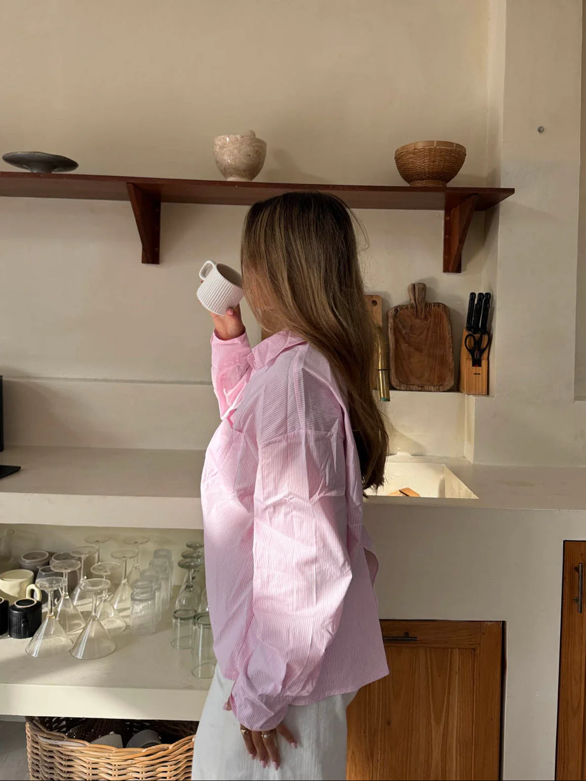 Kendall button shirt with stripes - Pink/white 12 Kendall button shirt with stripes - Pink/white