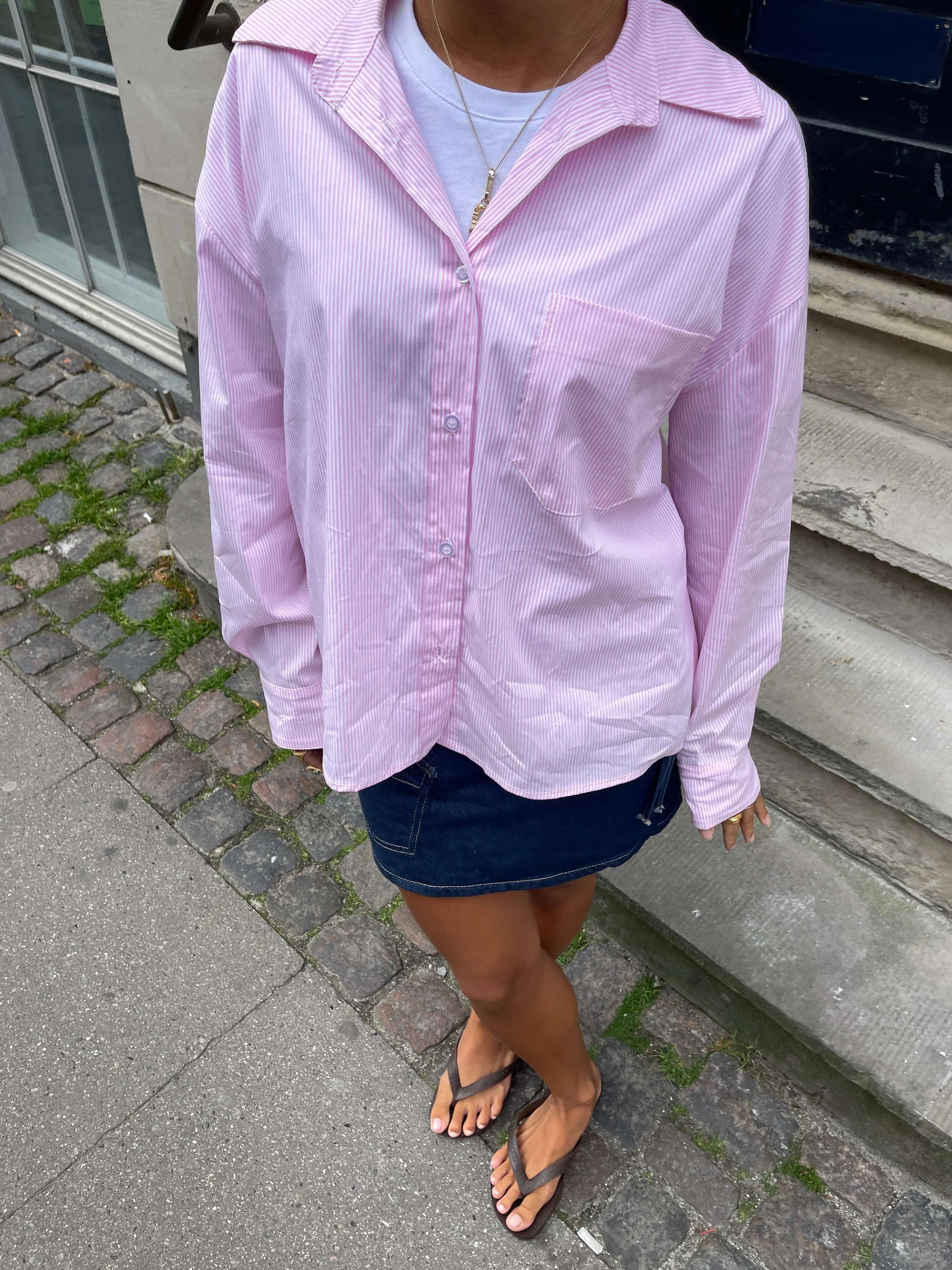 Kendall button shirt with stripes - Pink/white 5 Kendall button shirt with stripes - Pink/white