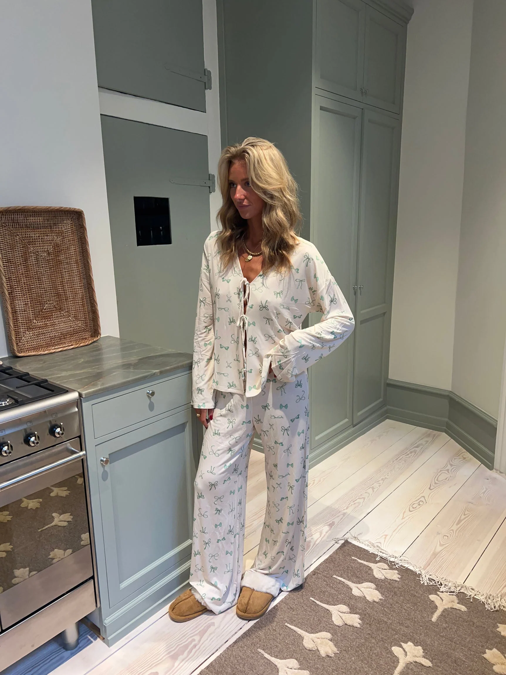 Linnea pyjamas blouse with bows - Off white 8 Linnea pyjamas blouse with bows - Off white