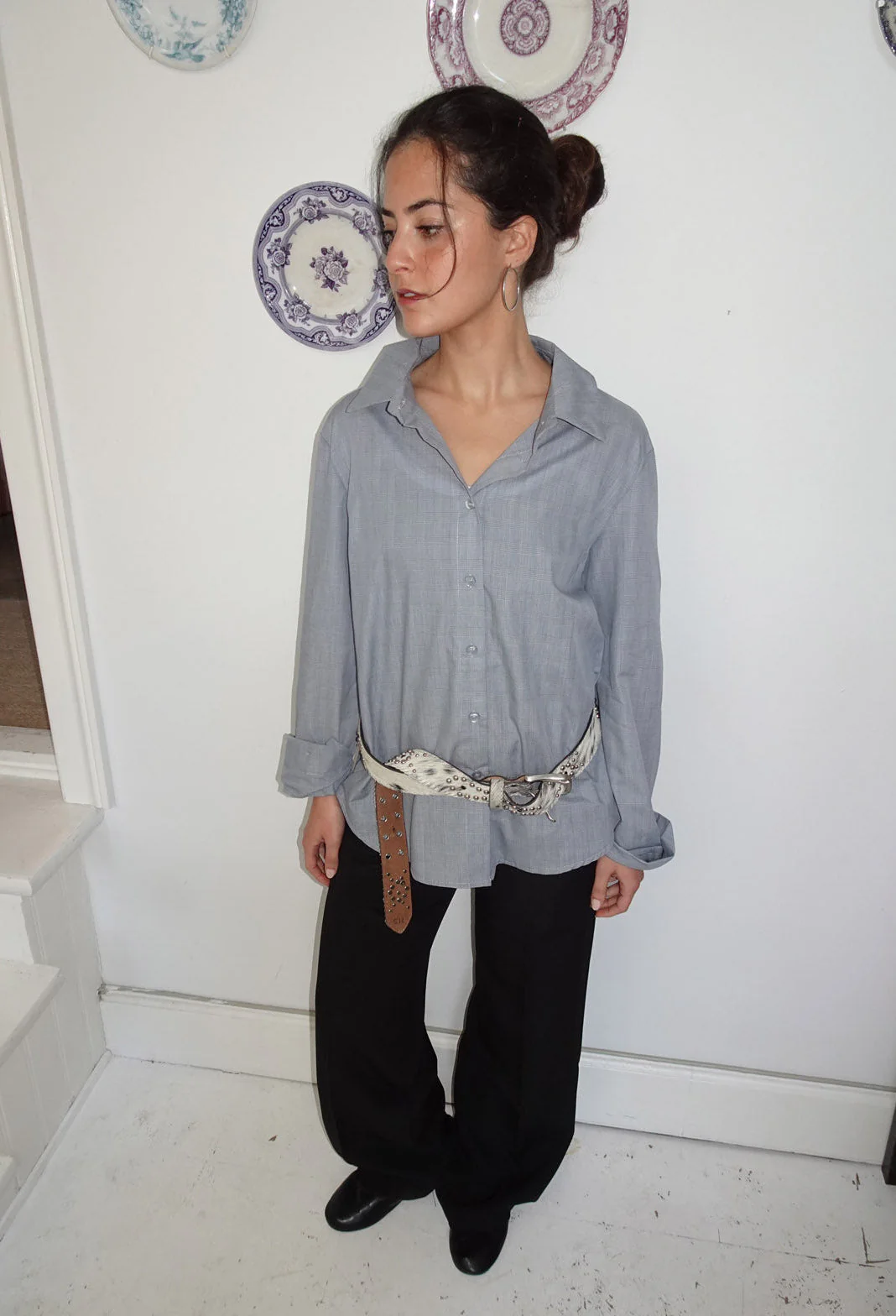 Liora checkered shirt - Grey