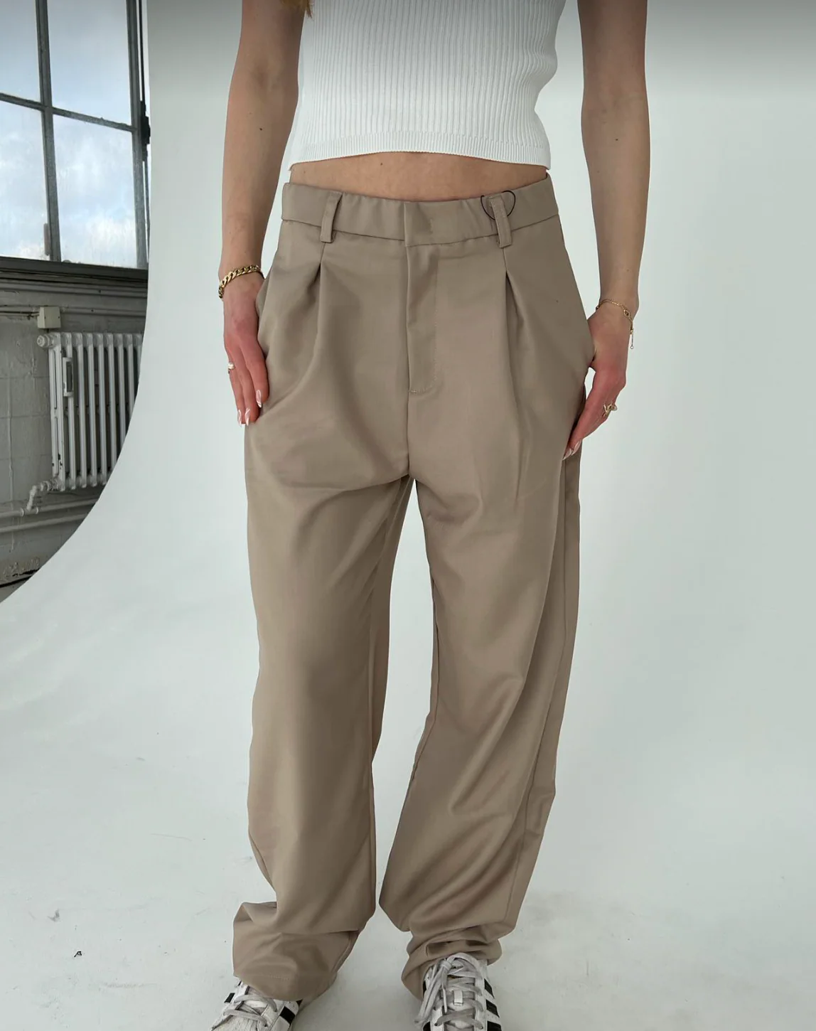 Lisette oversized suit pants - Beige 2 Lisette oversized suit pants - Beige