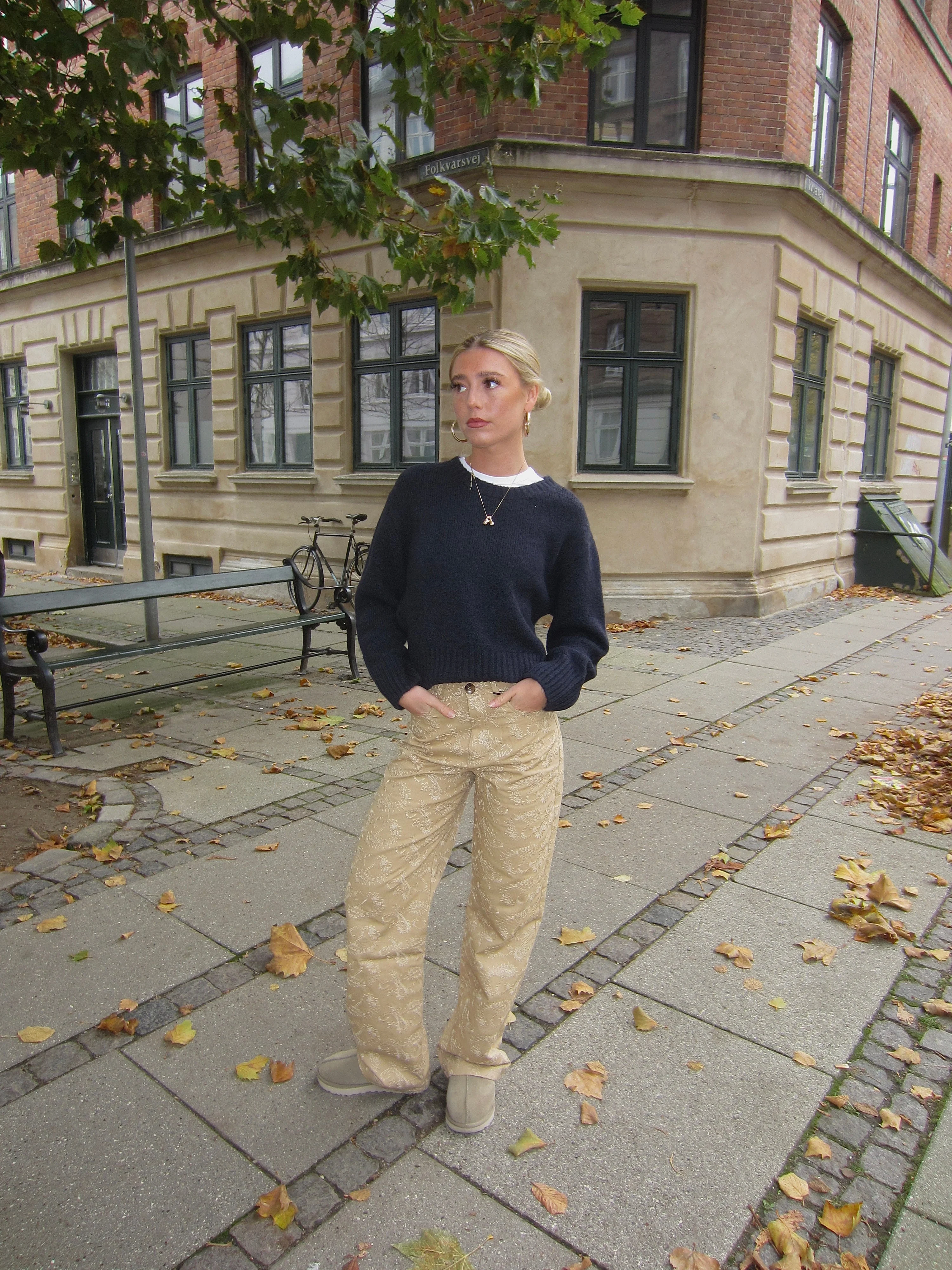 Mirah pants with pattern - Beige 2 Mirah pants with pattern - Beige