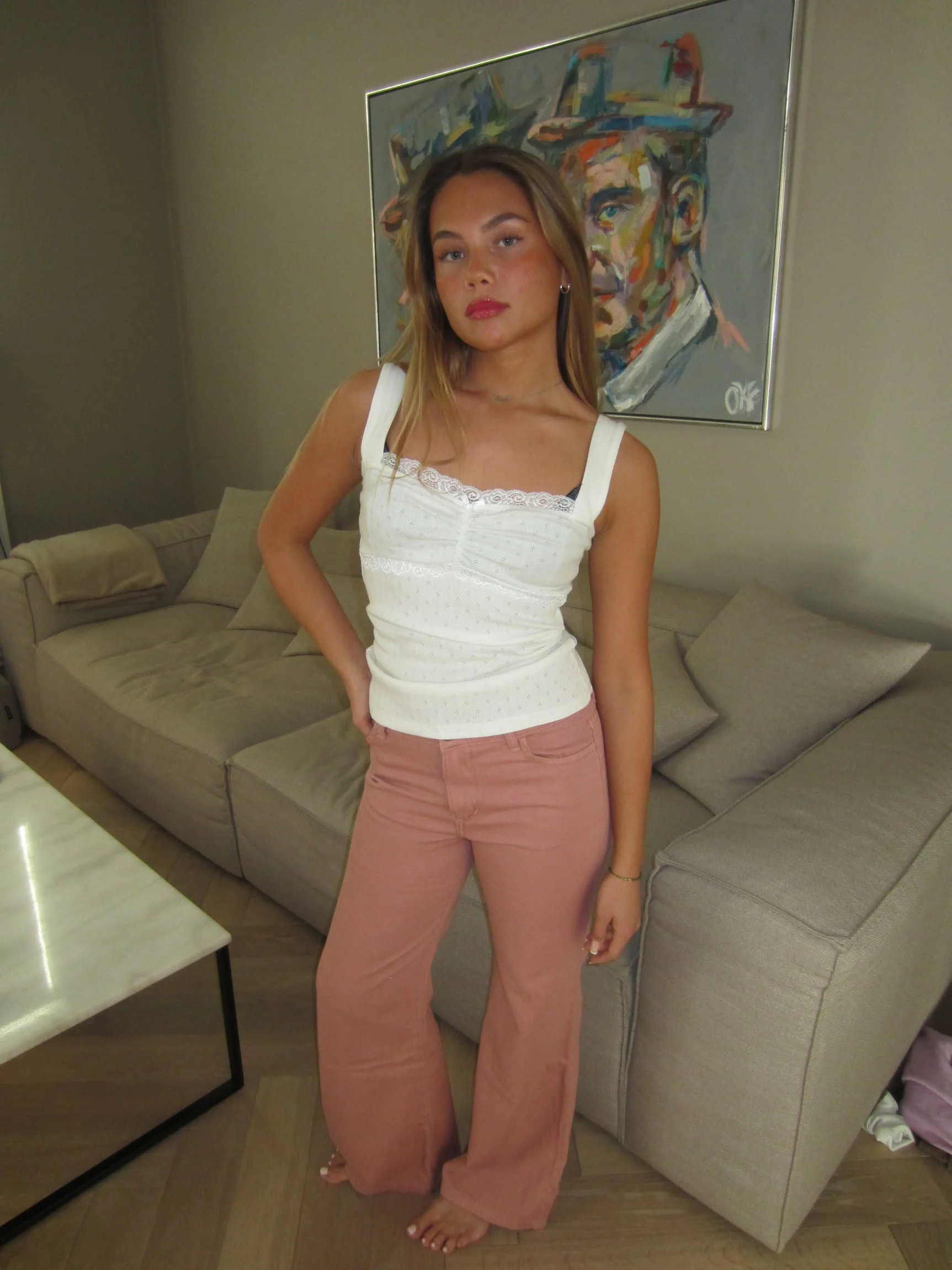 Tanya bootcut corduroy pants - Pink 2 Tanya bootcut corduroy pants - Pink